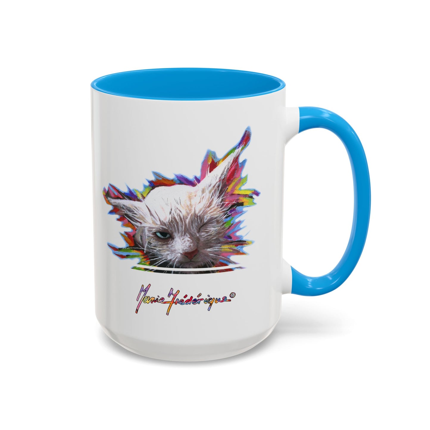 RBF - Wet Cat Art print Mug by Artist Marie Frederique