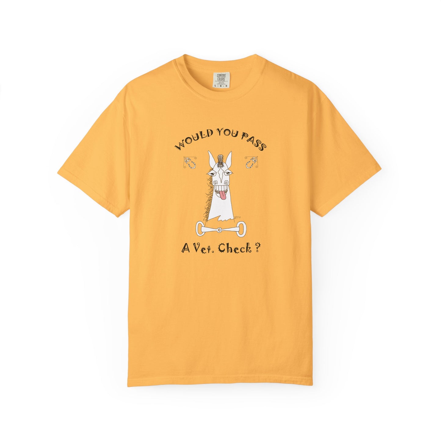 Funny Horse Vet Check T-Shirt by artist Marie Frederique