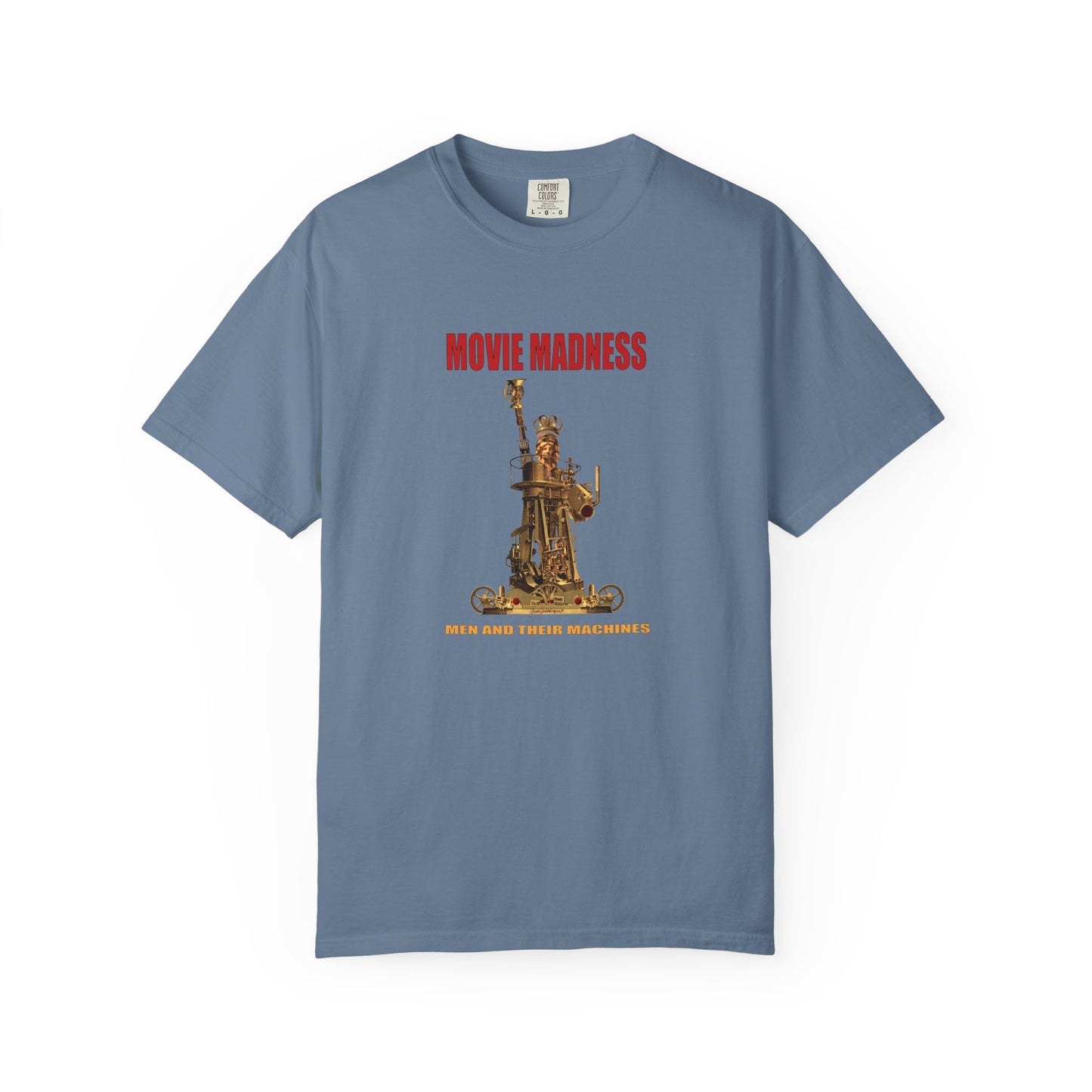 Movie Madness T-shirt - Statue of liberty made from machine parts by artist Marie Frederique