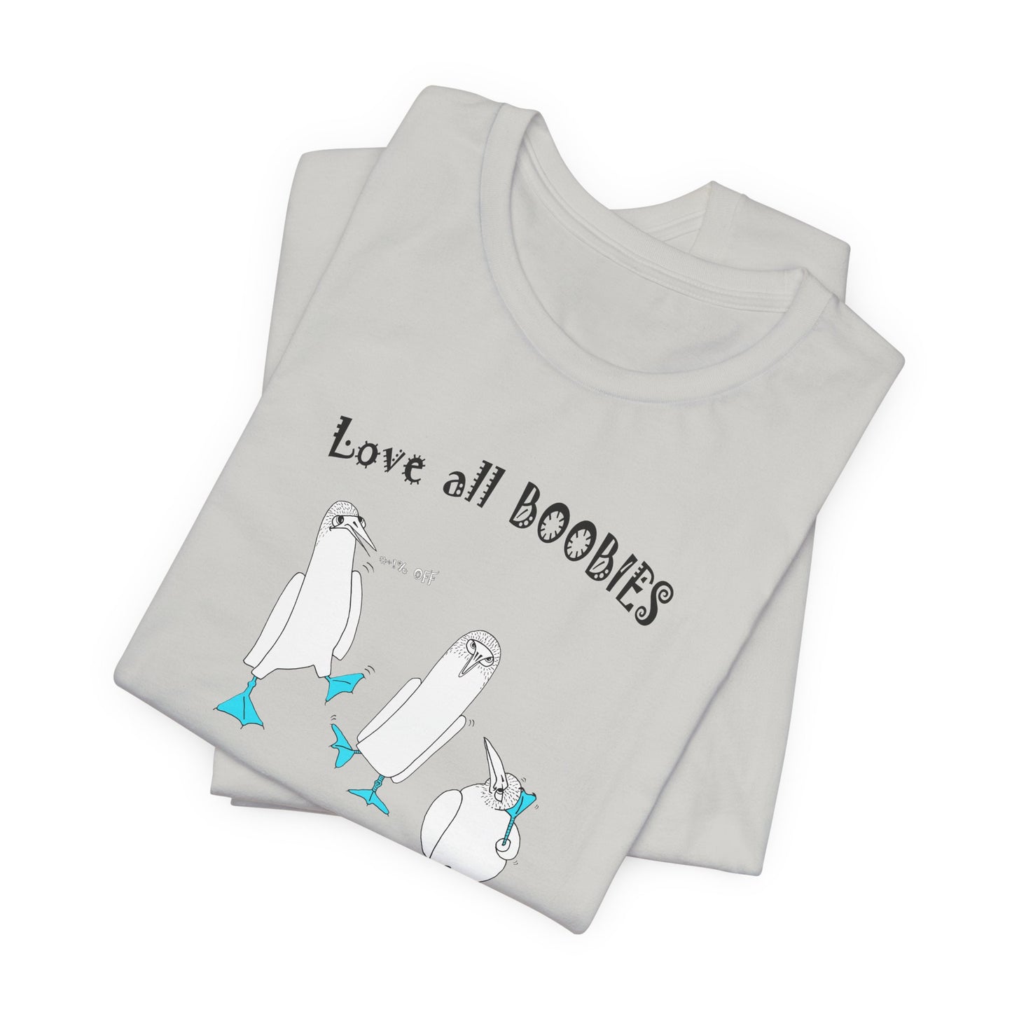Blue-Footed Boobie Whimsical T-Shirt by artist Marie Frederique