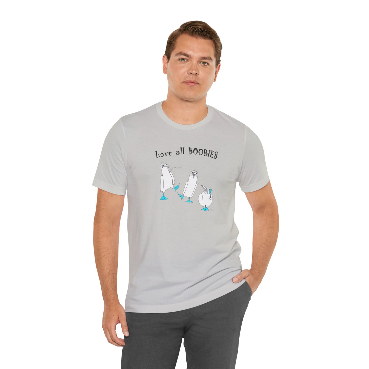 Blue-Footed Boobie Whimsical T-Shirt by artist Marie Frederique