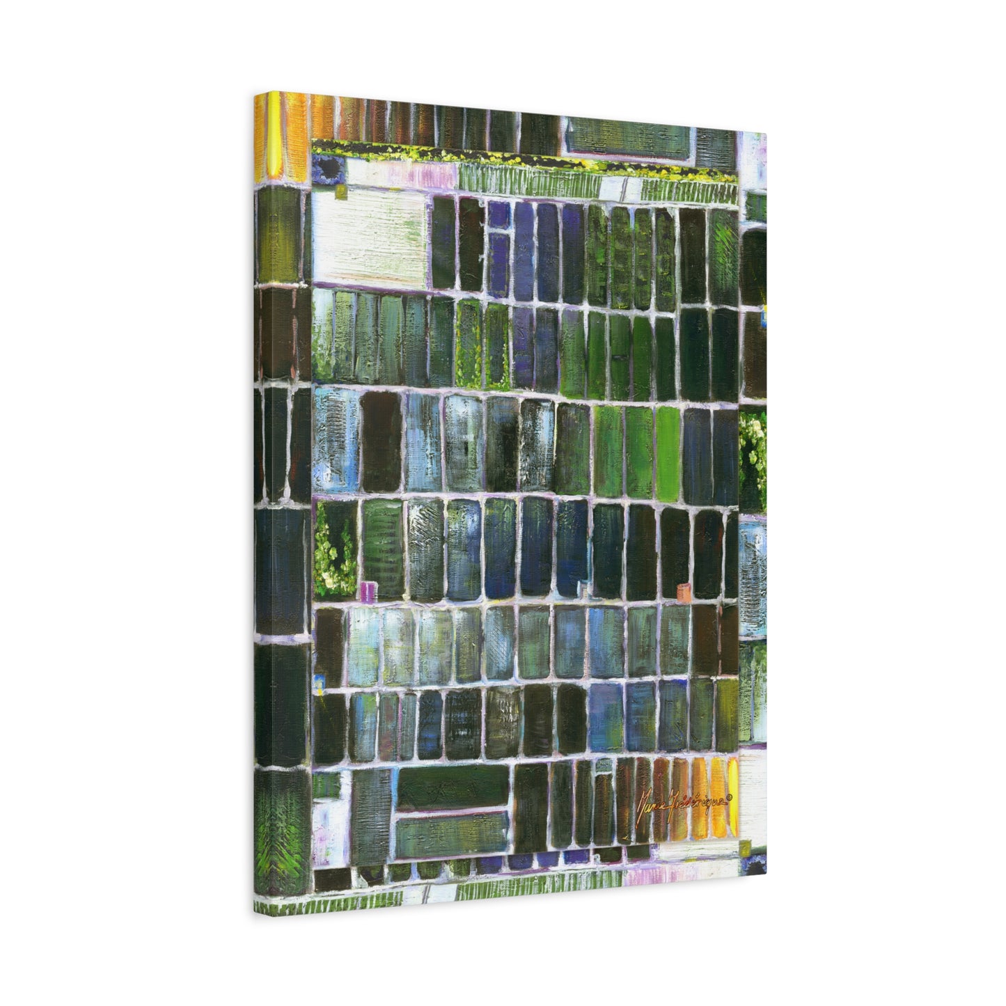 Aerial Landscape, Vibrant Matte Canvas by artist Marie Frederique