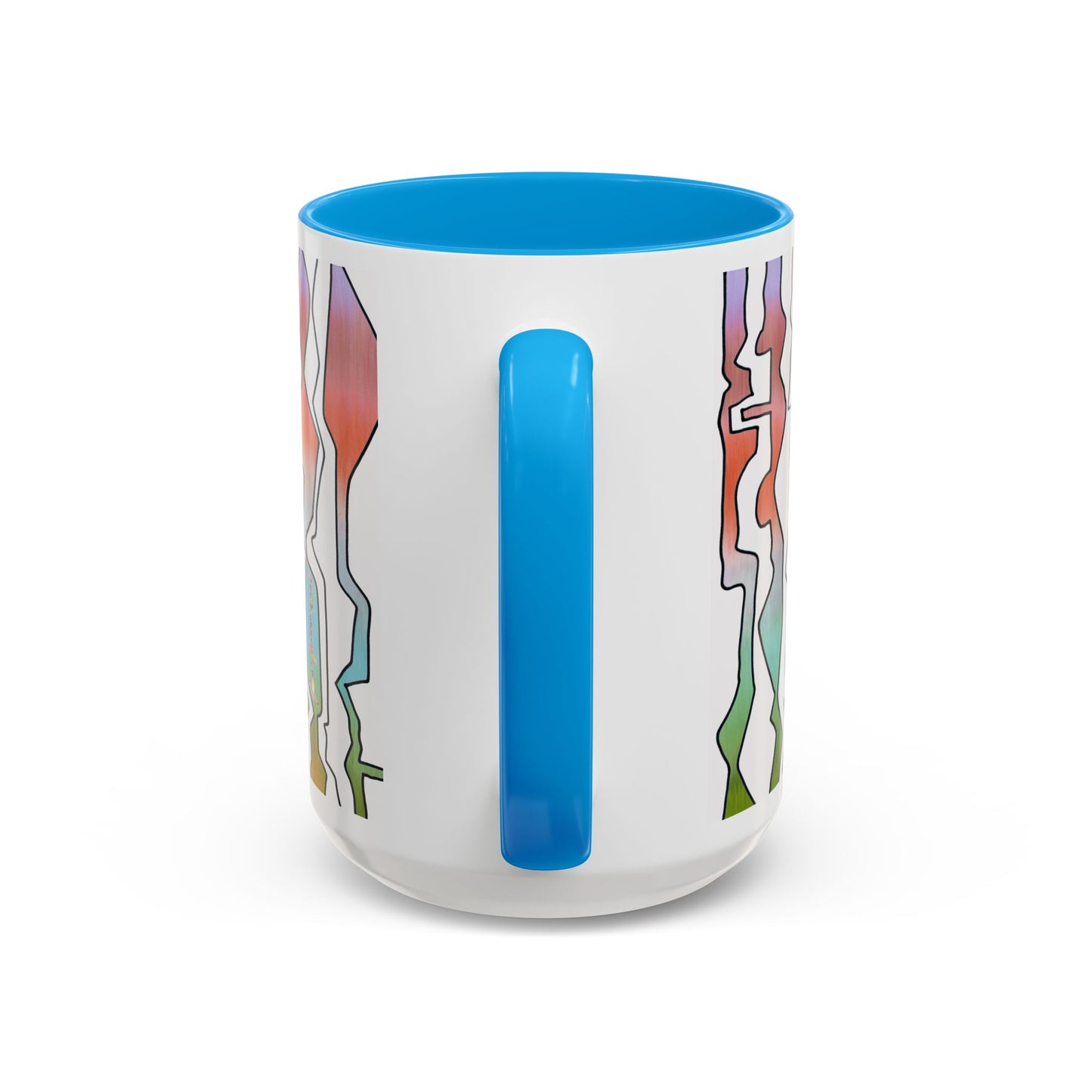 Abstract Art print in pastel colors, "Line Dancing" mug by Artist Marie Frederique