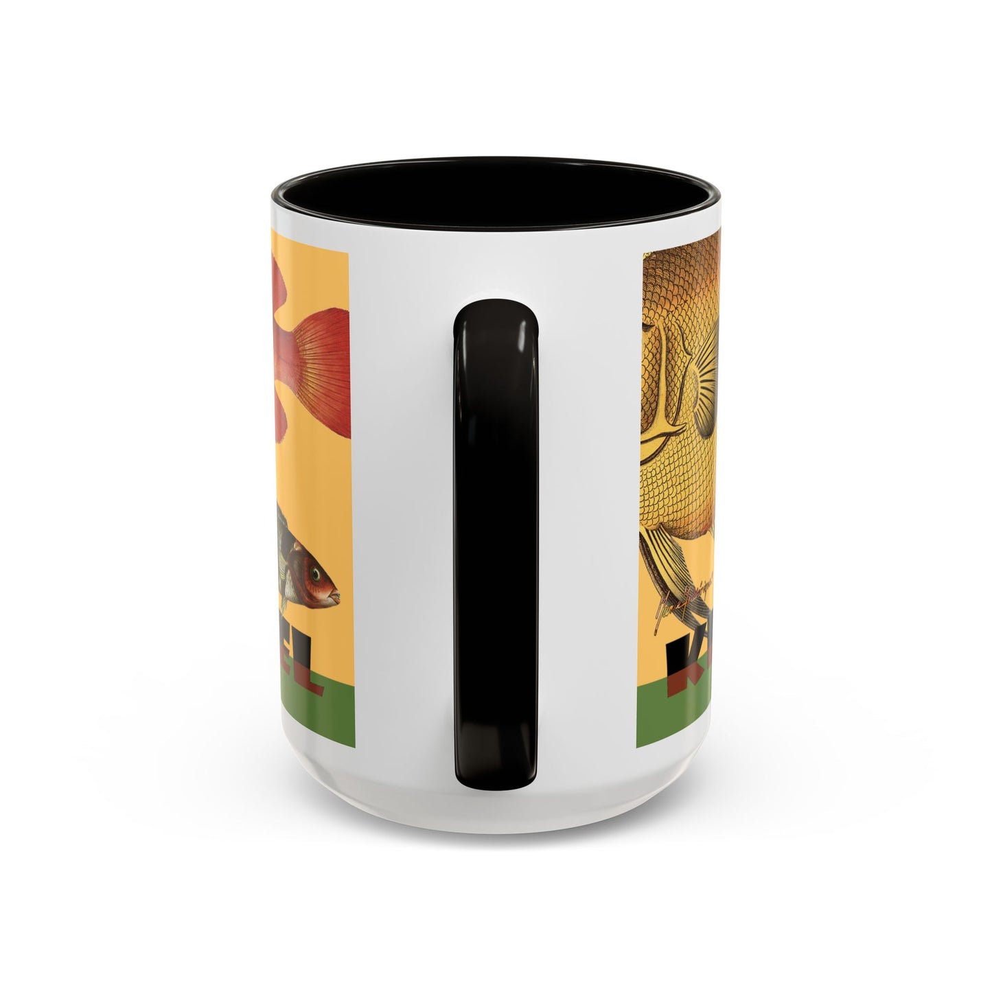 Keeping it Reel, Fish-Themed Mug by artist Marie Frederique