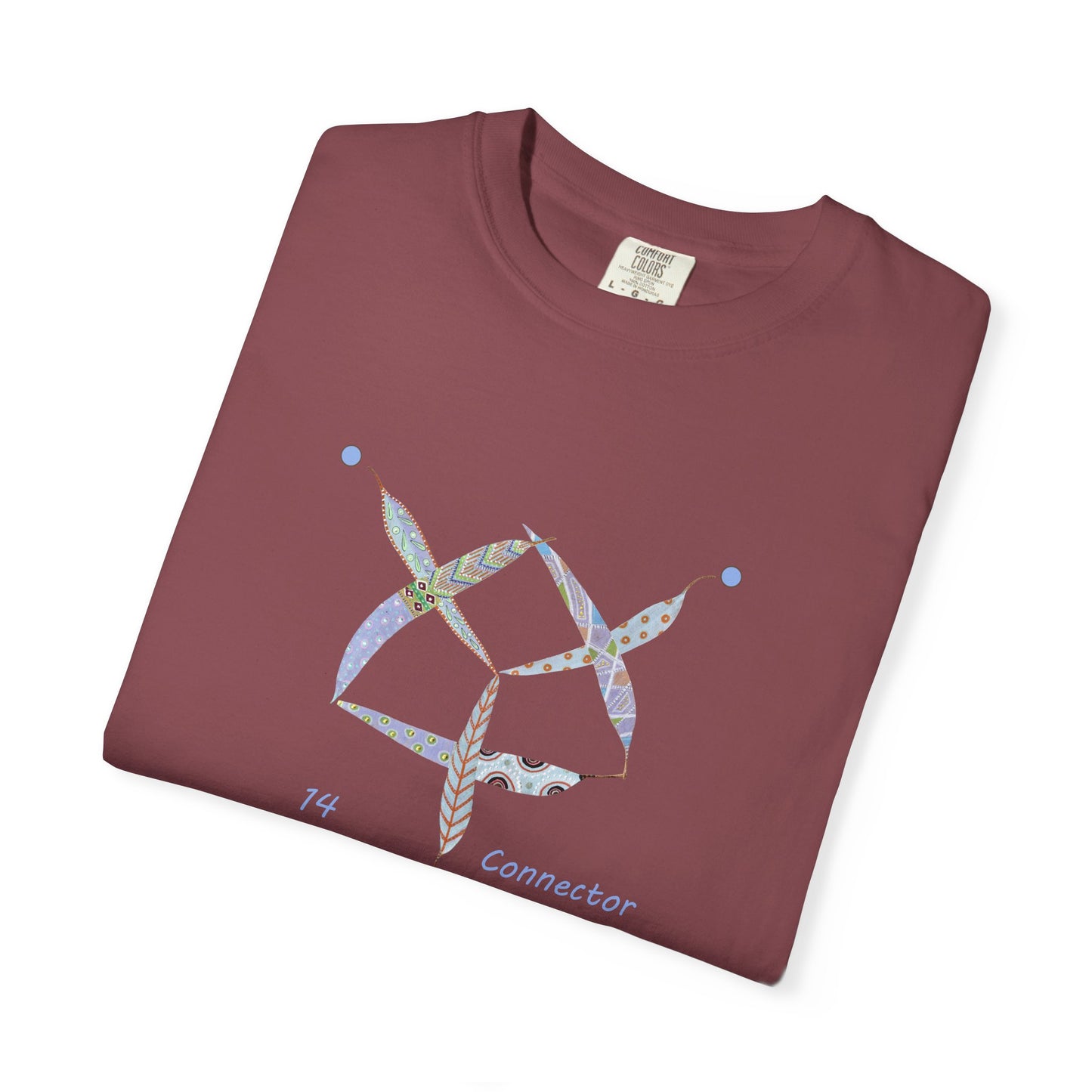 Essassani symbol # 14 "Connector" - Unisex Garment-Dyed T-shirt by Artist Marie Frederique