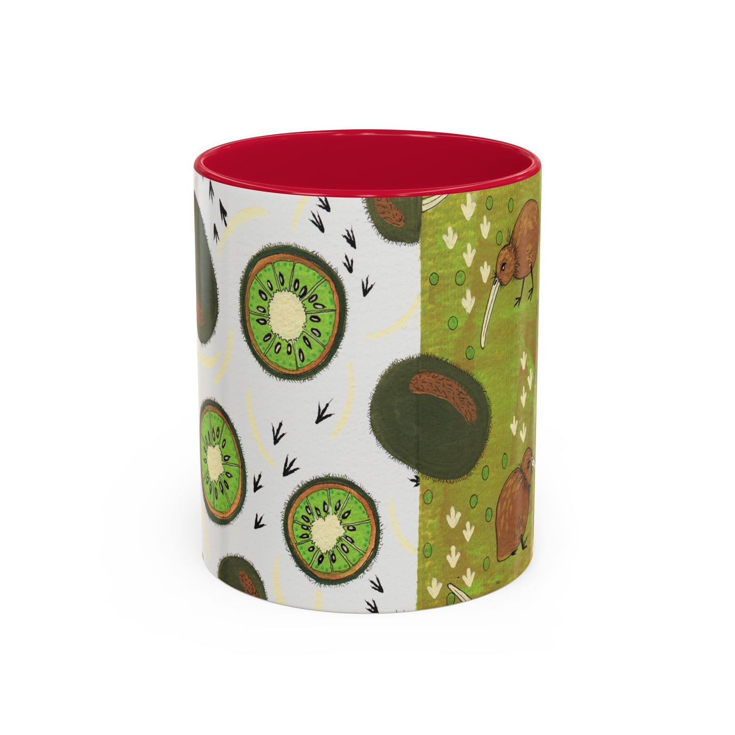 Kiwis and Kiwis Colorful Mug by Artist Marie Frederique