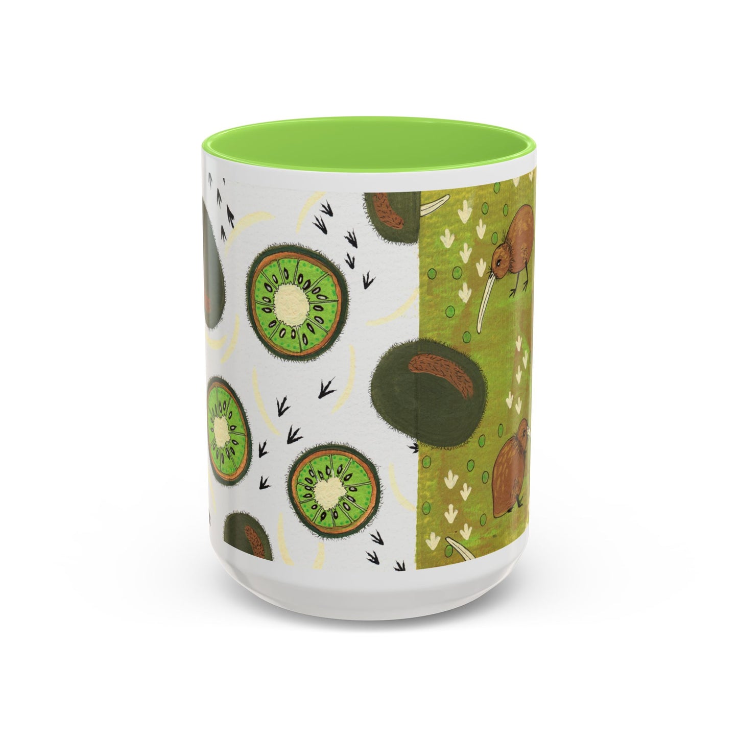Kiwis and Kiwis Colorful Mug by Artist Marie Frederique