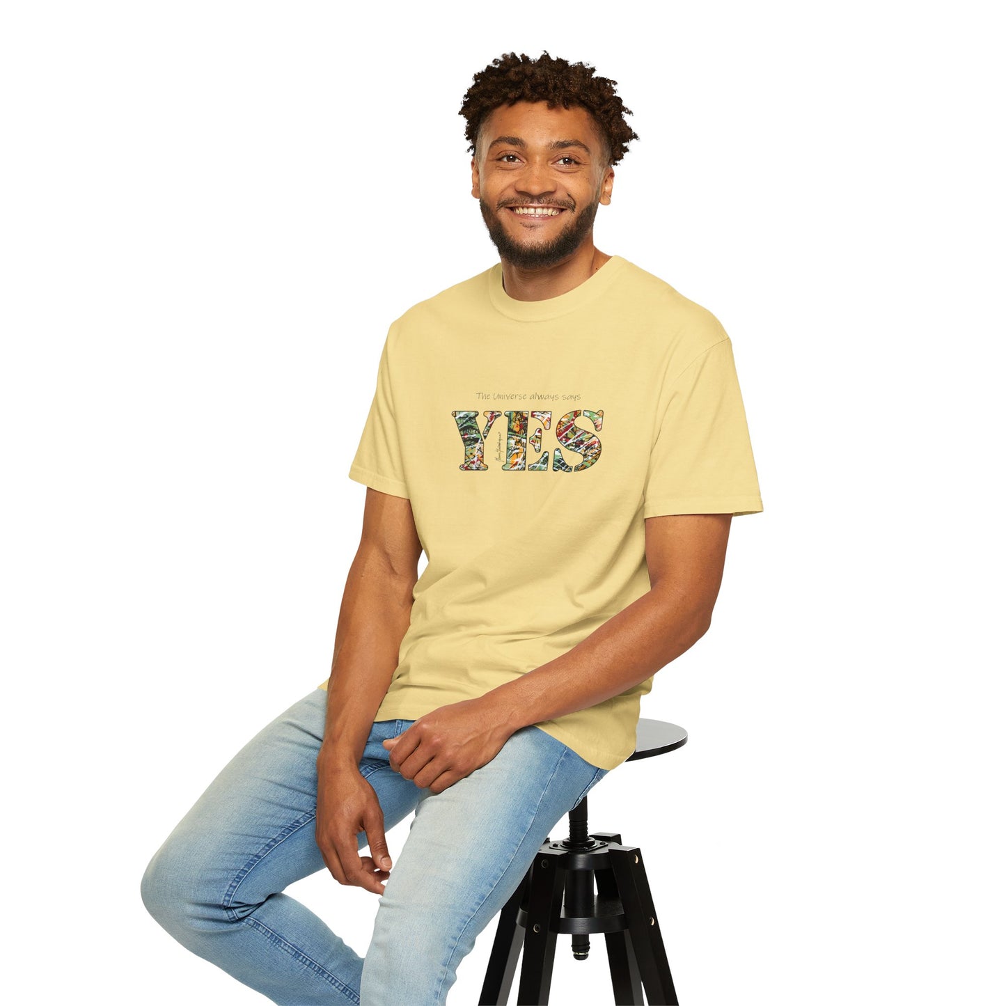 Abstract Expressionist YES Unisex T-shirt by artist Marie Frederique