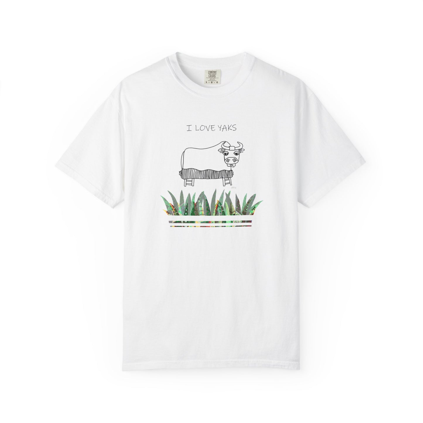 I love Yaks, Unisex Garment-Dyed T-shirt by artist Marie Frederique