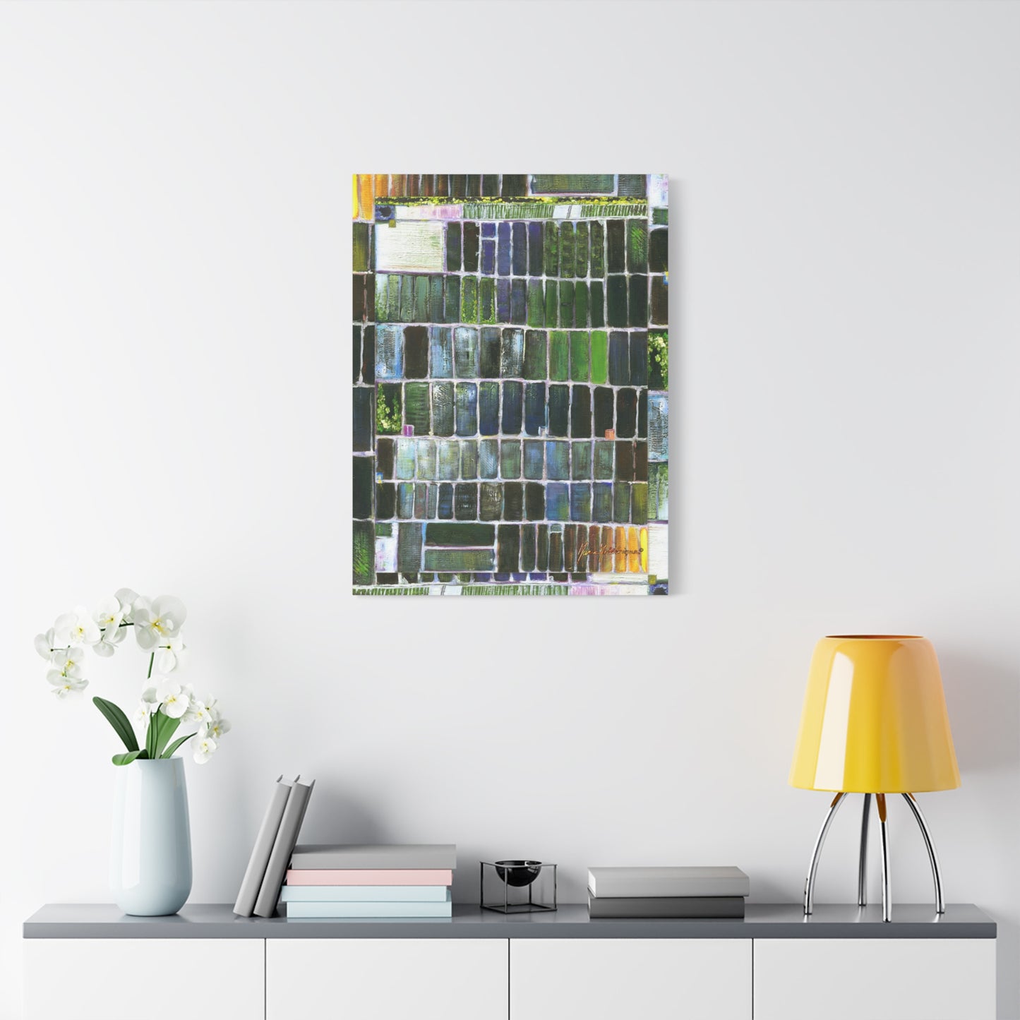 Aerial Landscape, Vibrant Matte Canvas by artist Marie Frederique
