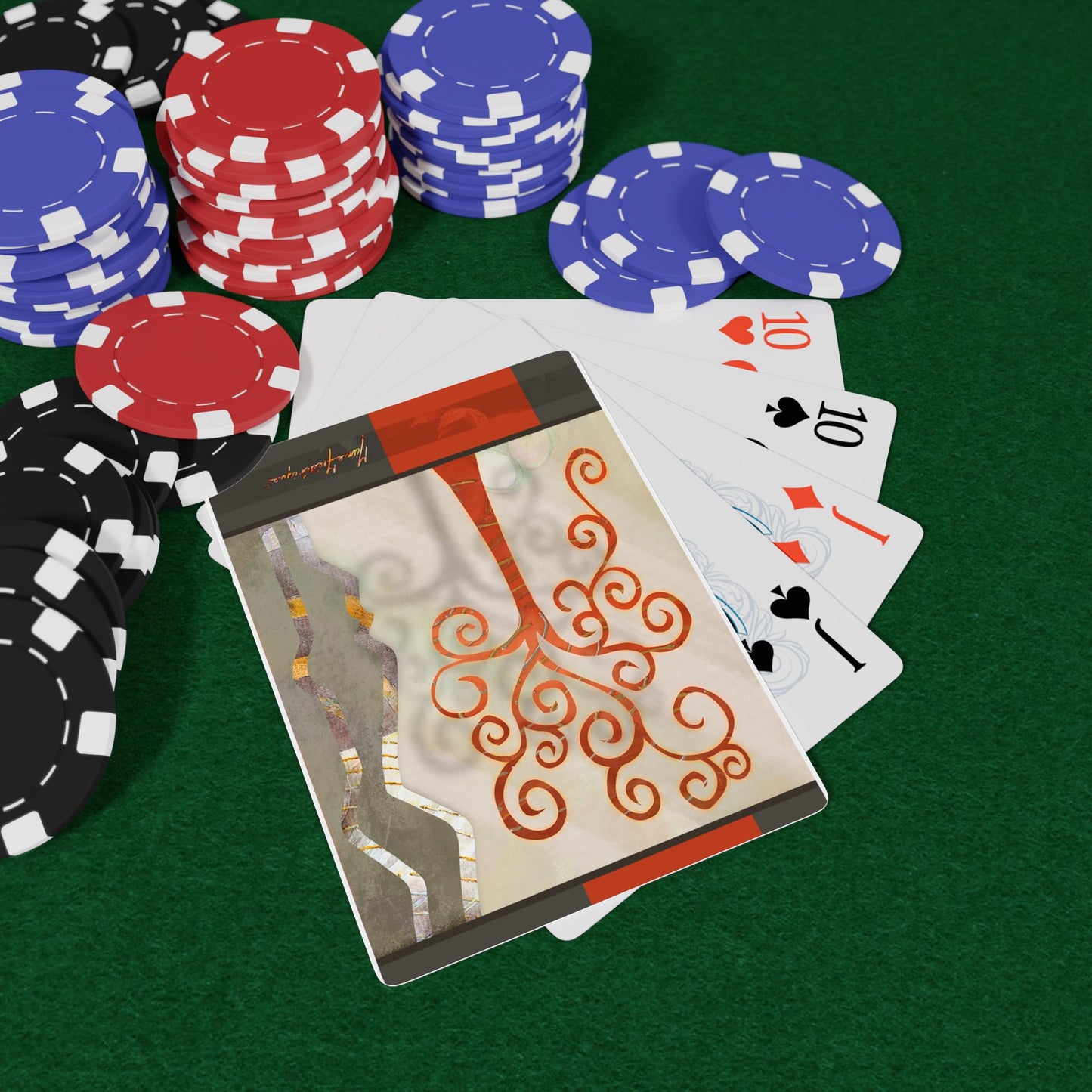 Jade Forest 2, Artistic Poker Playing Cards Set by artist Marie Frederique
