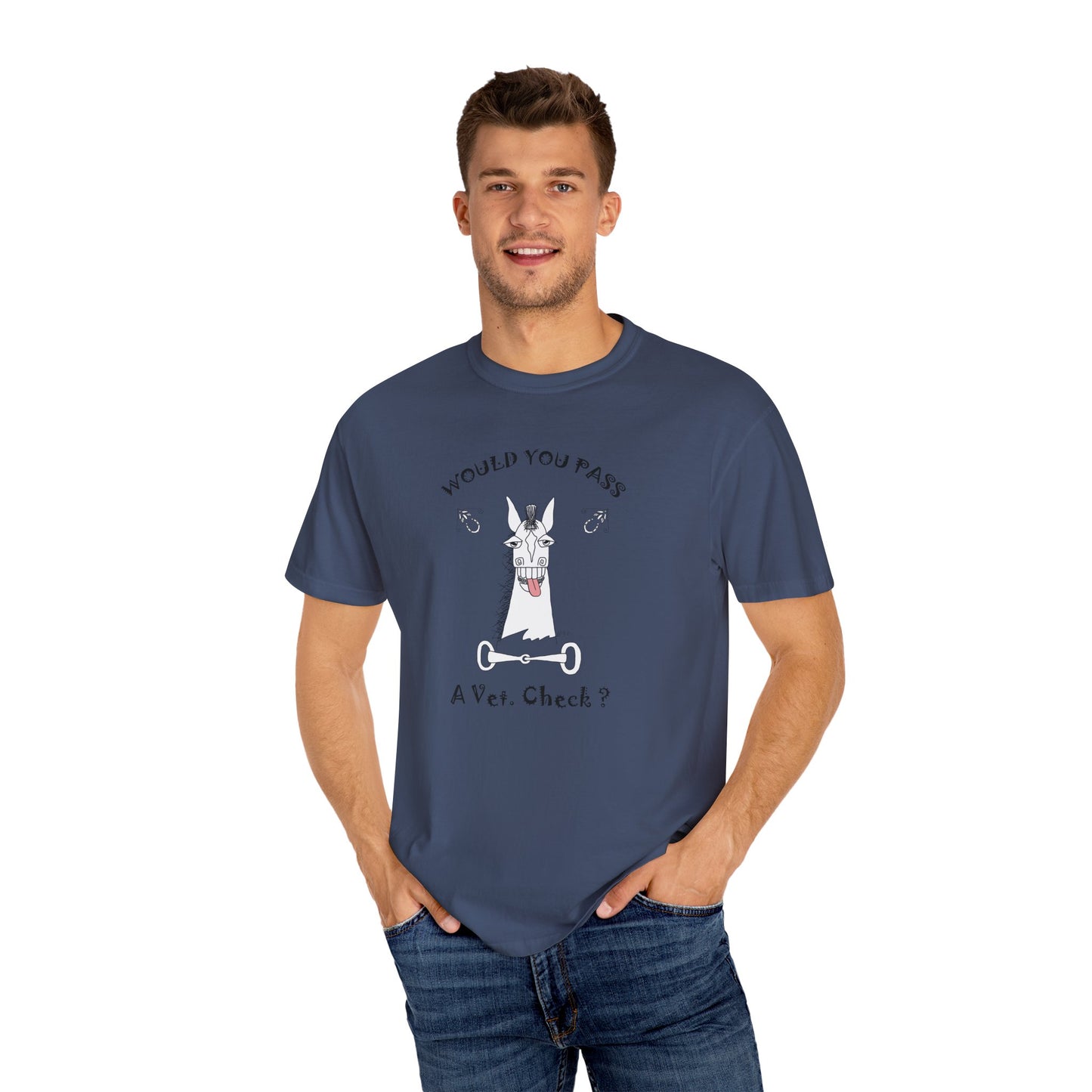 Funny Horse Vet Check T-Shirt by artist Marie Frederique