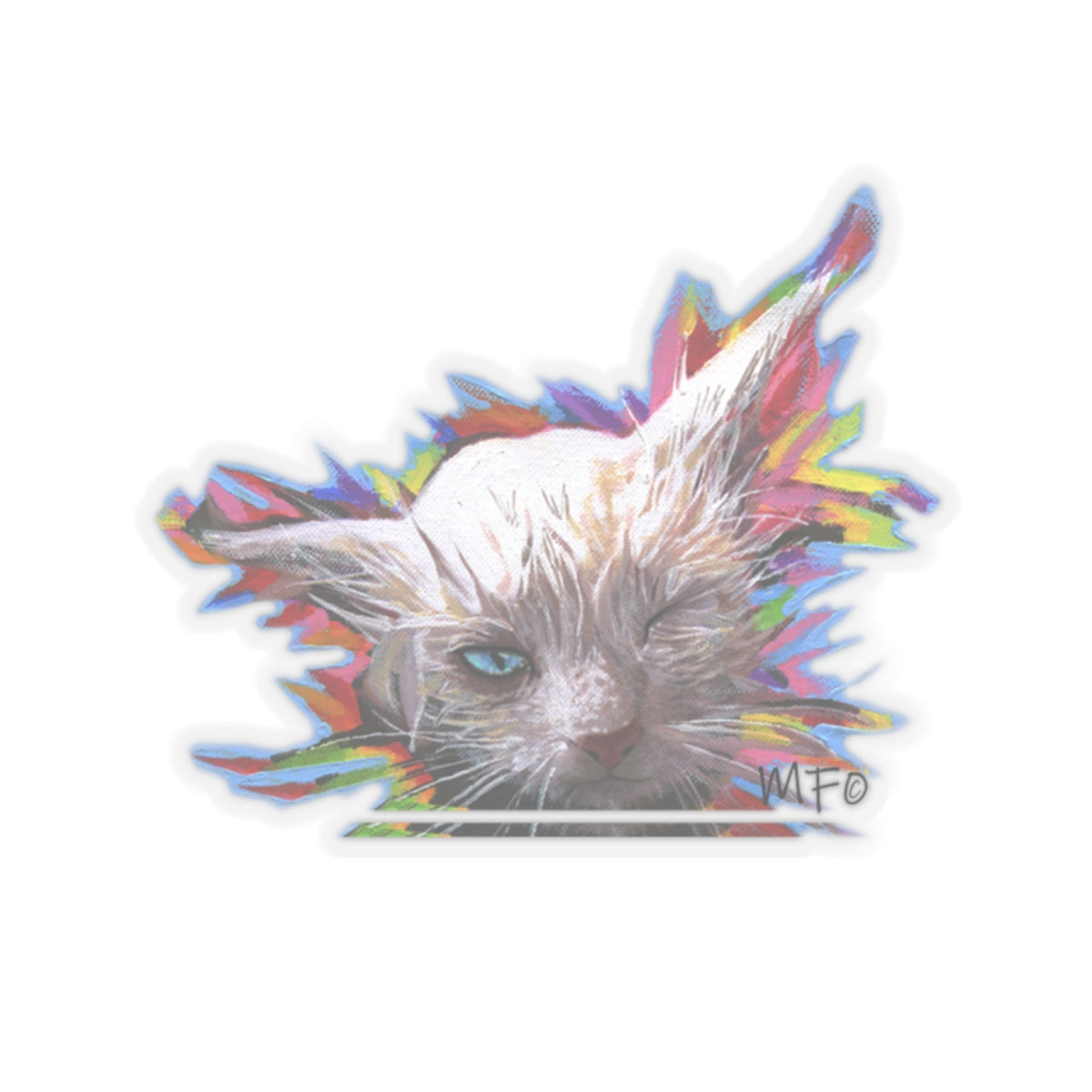 RBF Cat sticker by Artist Marie Frederique