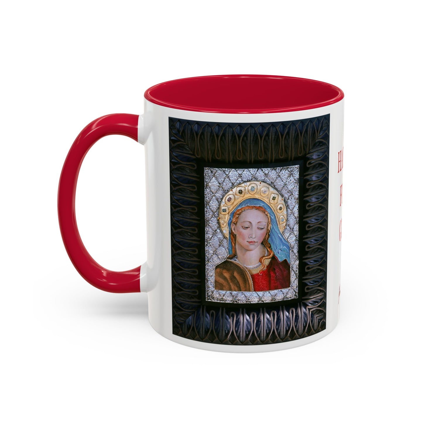 Hail Mary full of Grace - Colorful Mug by Artist Marie Frederique