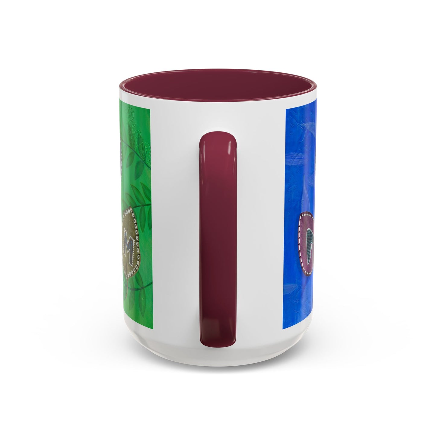 I AM - with painted Alphabet Leaves Mug by Artist Marie Frederique