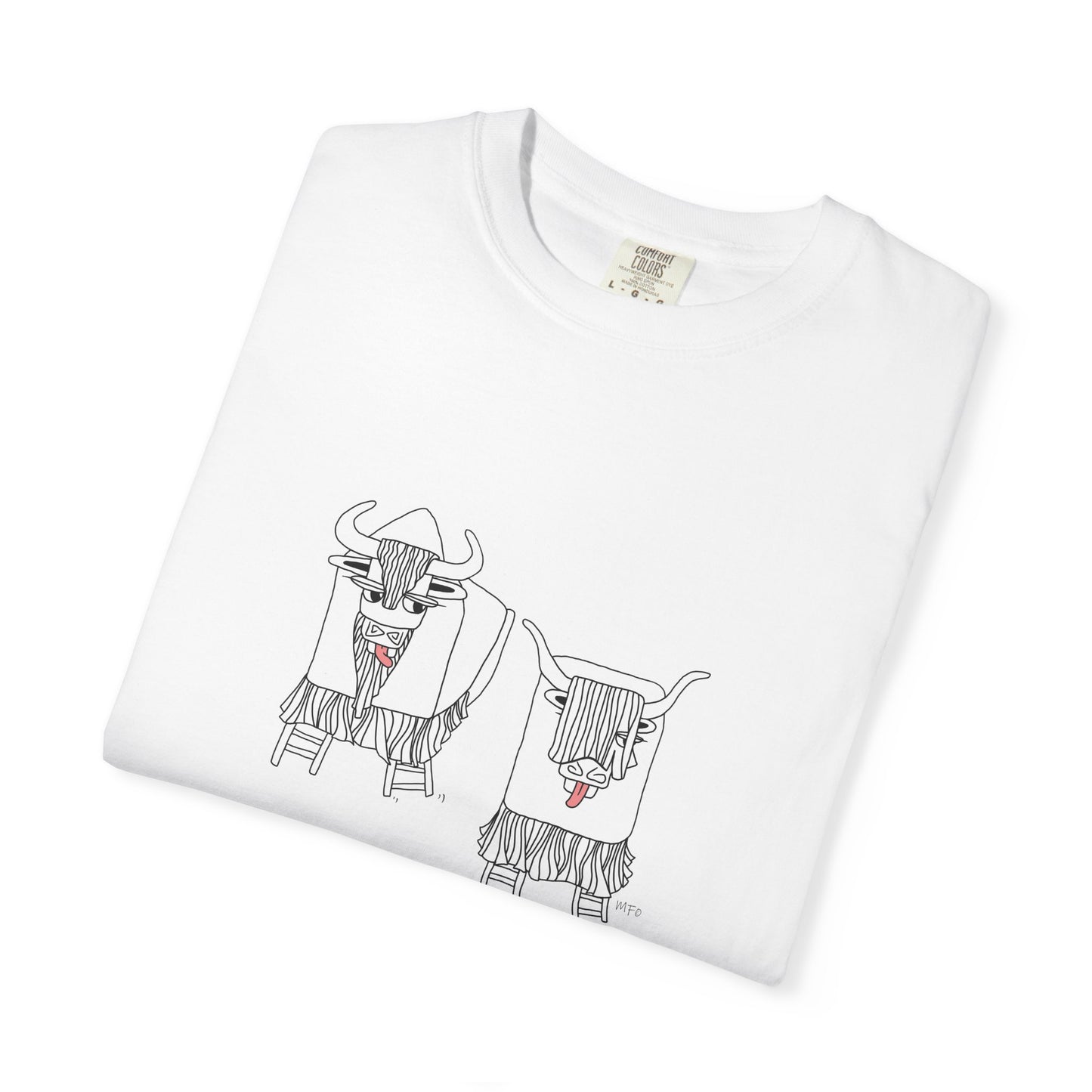 Whimsical Yak Art T-shirt by artist Marie Frederique Fun Graphic Tee, Unique Gift Idea, Animal Lover Shirt, Casual Wear, Farmhouse Style