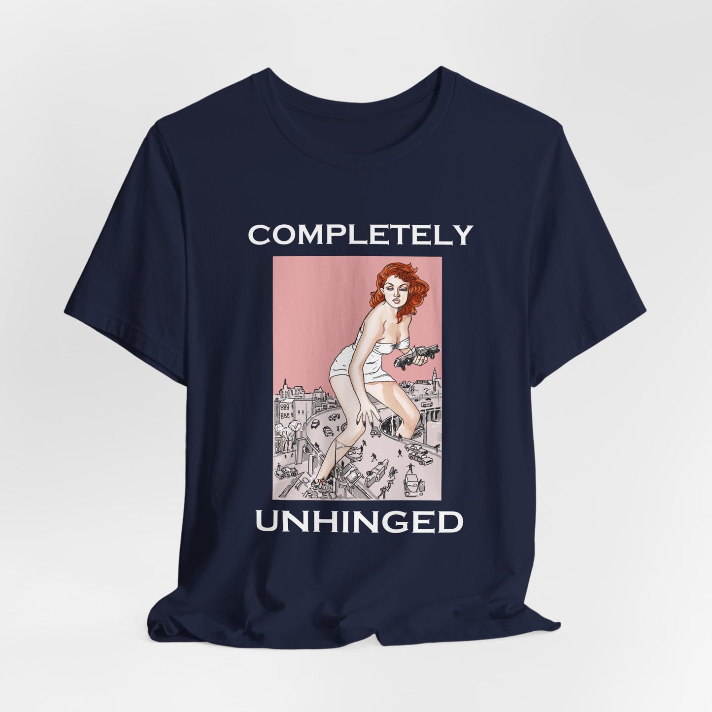 Completely Unhinged Retro Short Sleeve Tee by artist Marie Frederique