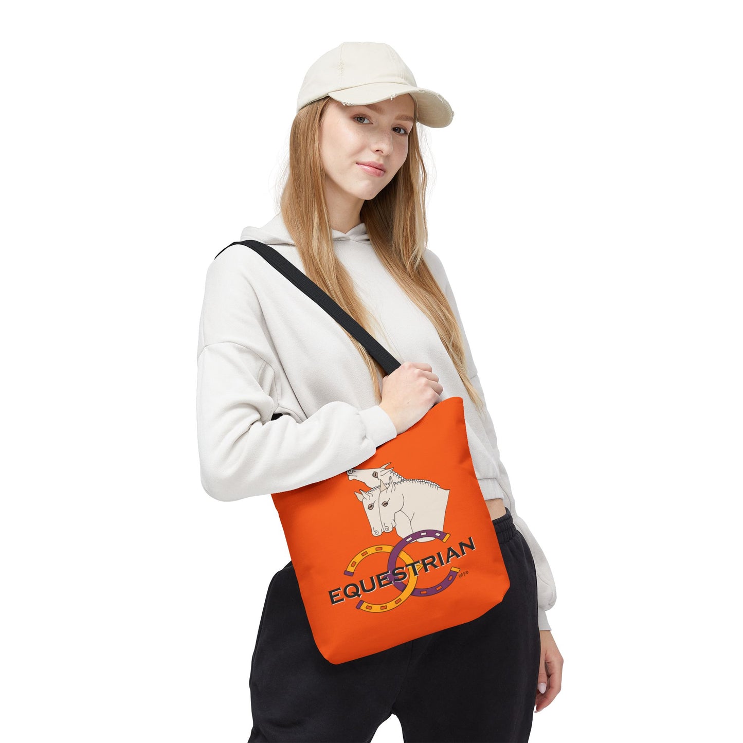 EQUESTRIAN Orange Tote Bag by artist Marie Frederique
