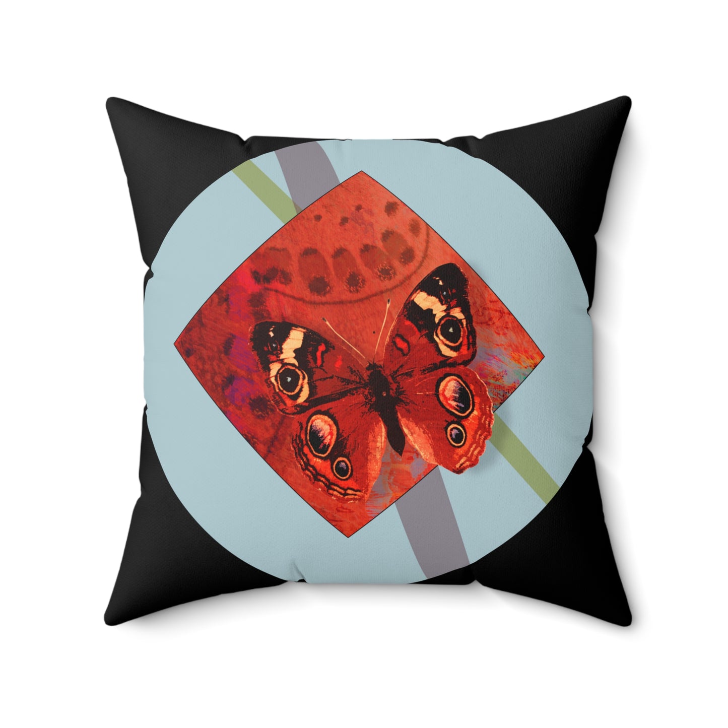 Vibrant Butterfly Faux Suede Pillow | Decorative Cushion for Home Decor, Butterfly Art Pillow, Gift for Nature Lovers, Cozy Accent Pillow