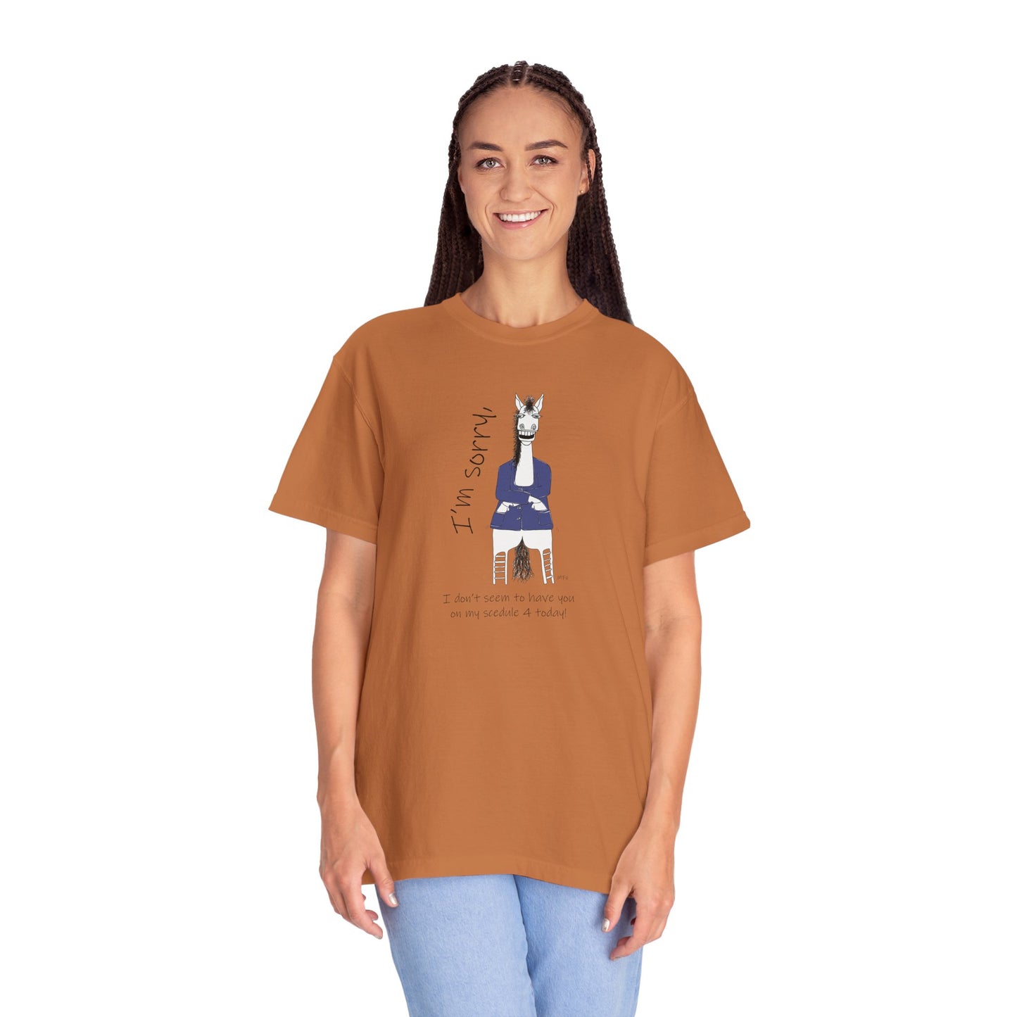 Equestrian Whimsical Horse, Not working today! T-Shirt by artist Marie Frederique