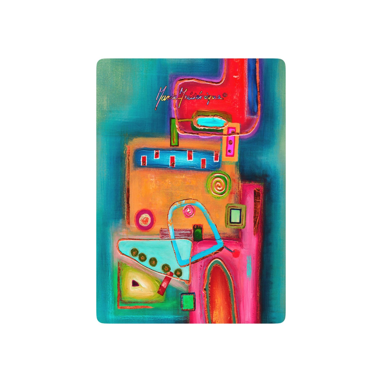 Abstract Train, Bold Artistic Bridge/Poker Playing Cards Set by artist Marie Frederique