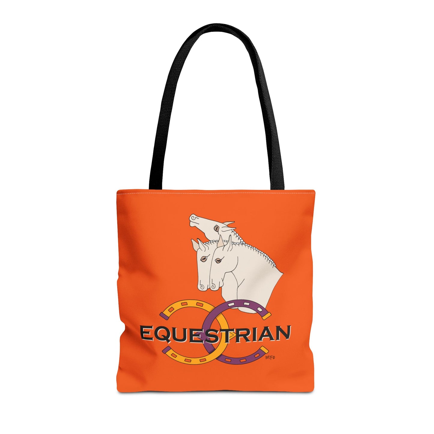 EQUESTRIAN Orange Tote Bag by artist Marie Frederique
