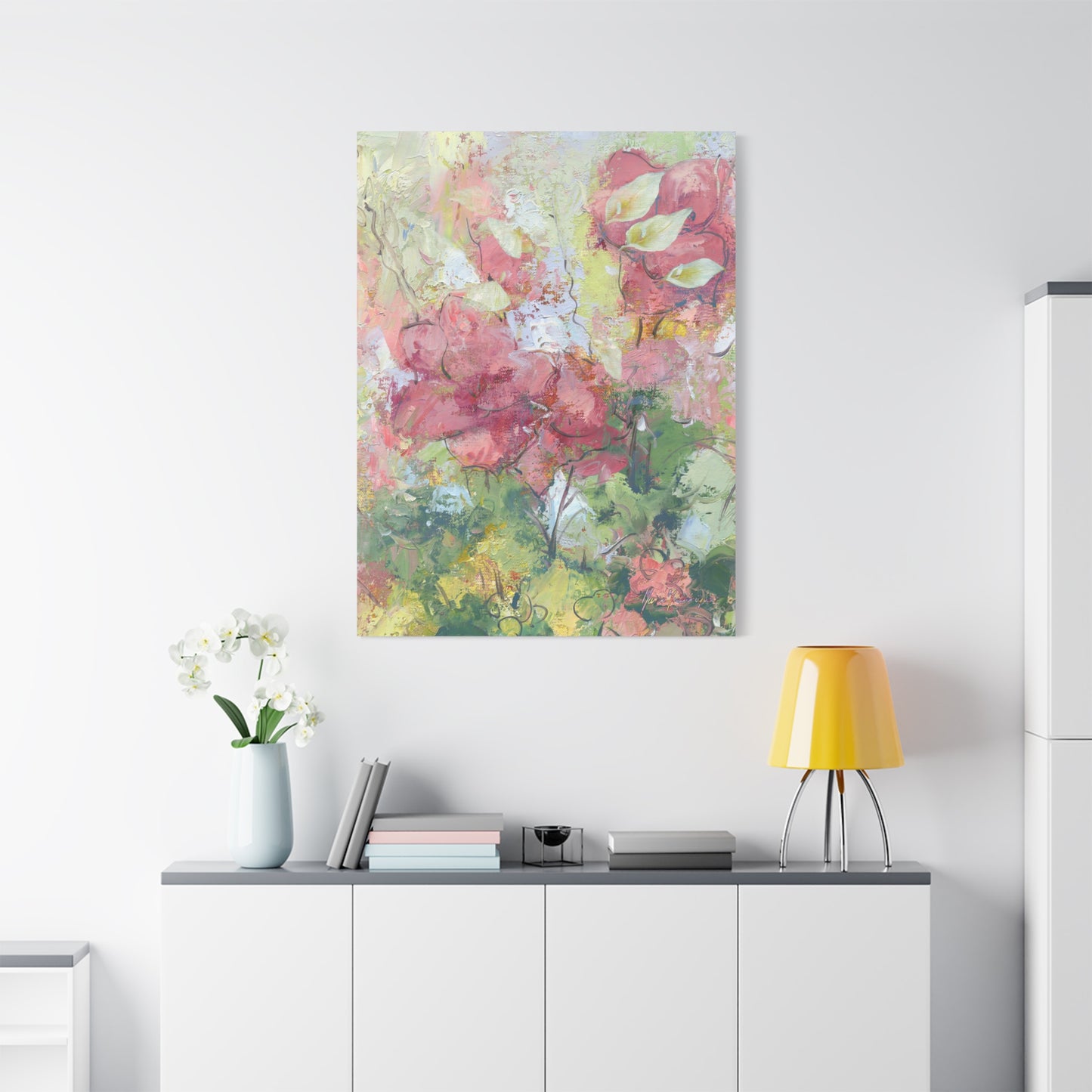 Abstract Floral Canvas Print by artist Marie Frederique