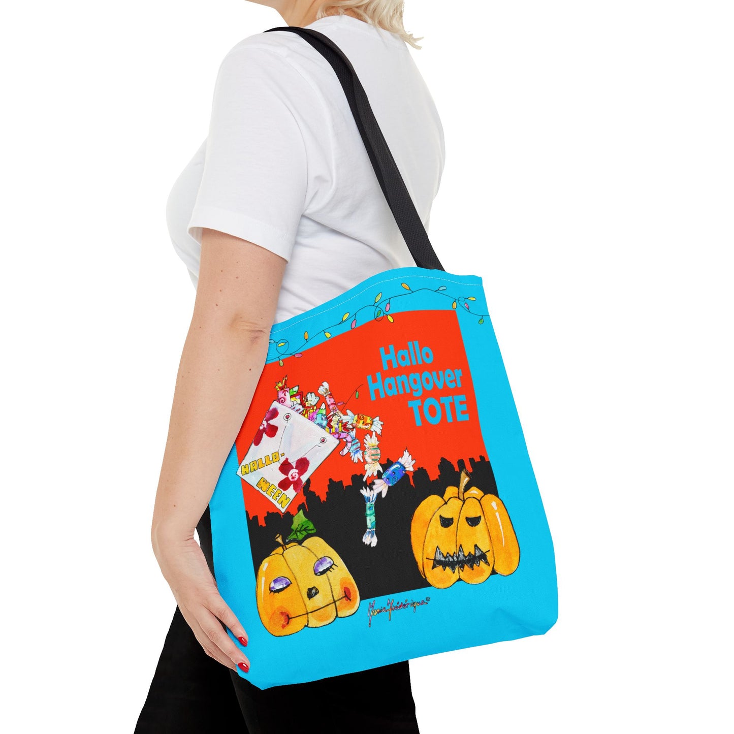 Halloween Sugar high tote by artist Marie Frederique - Perfect for Trick-or-Treating