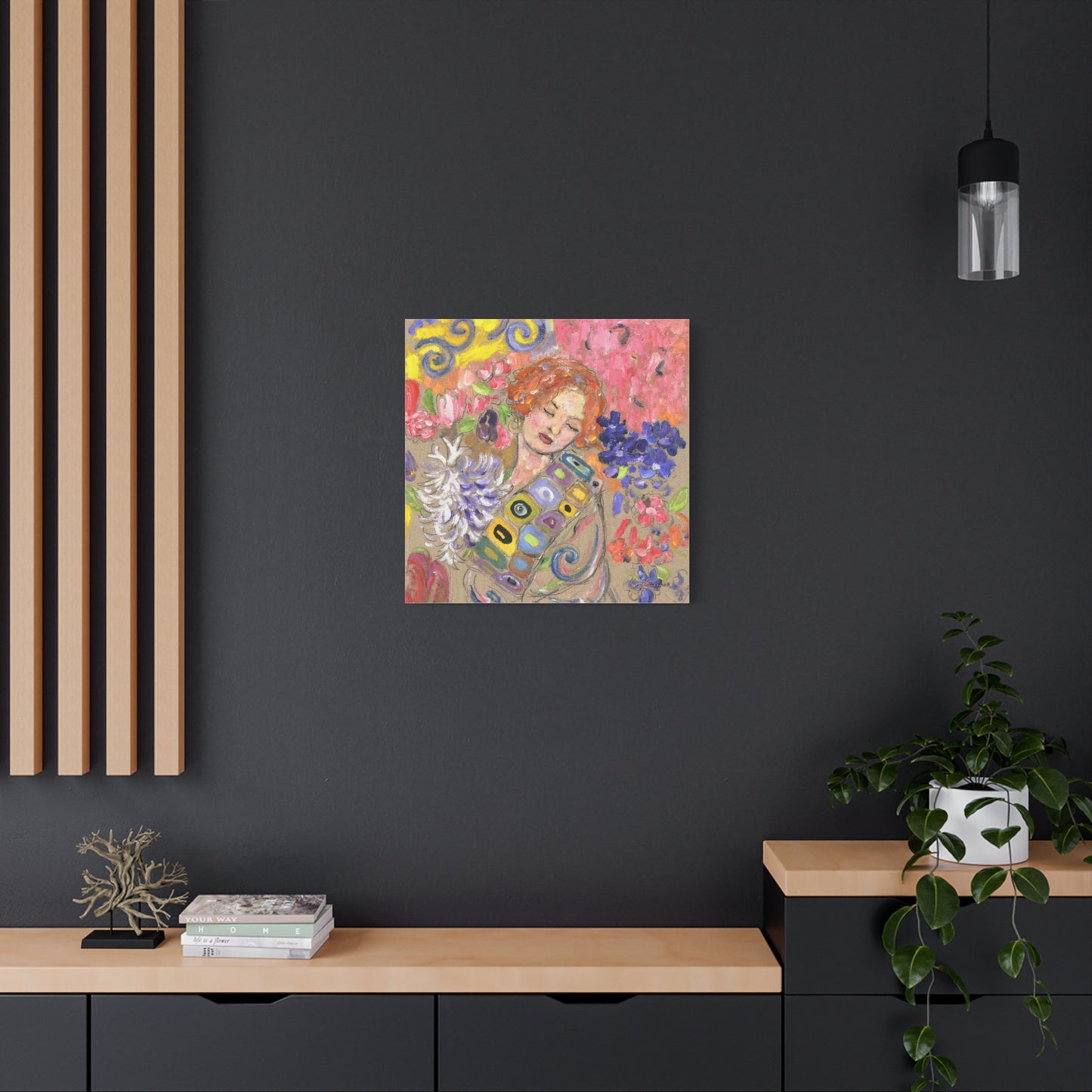 Rose 1 - Flower Girl Stretched Canvas Print by artist Marie Frederique