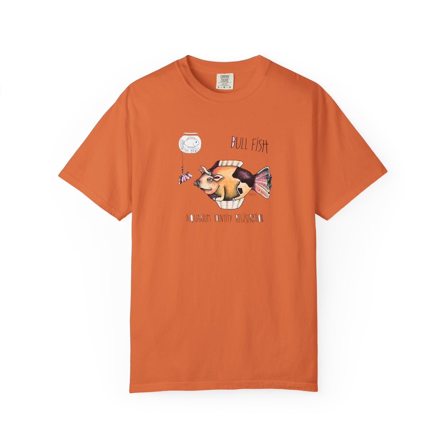 Bull Fish Unisex T-shirt - The Fishbowl Collection by artist Marie Frederique