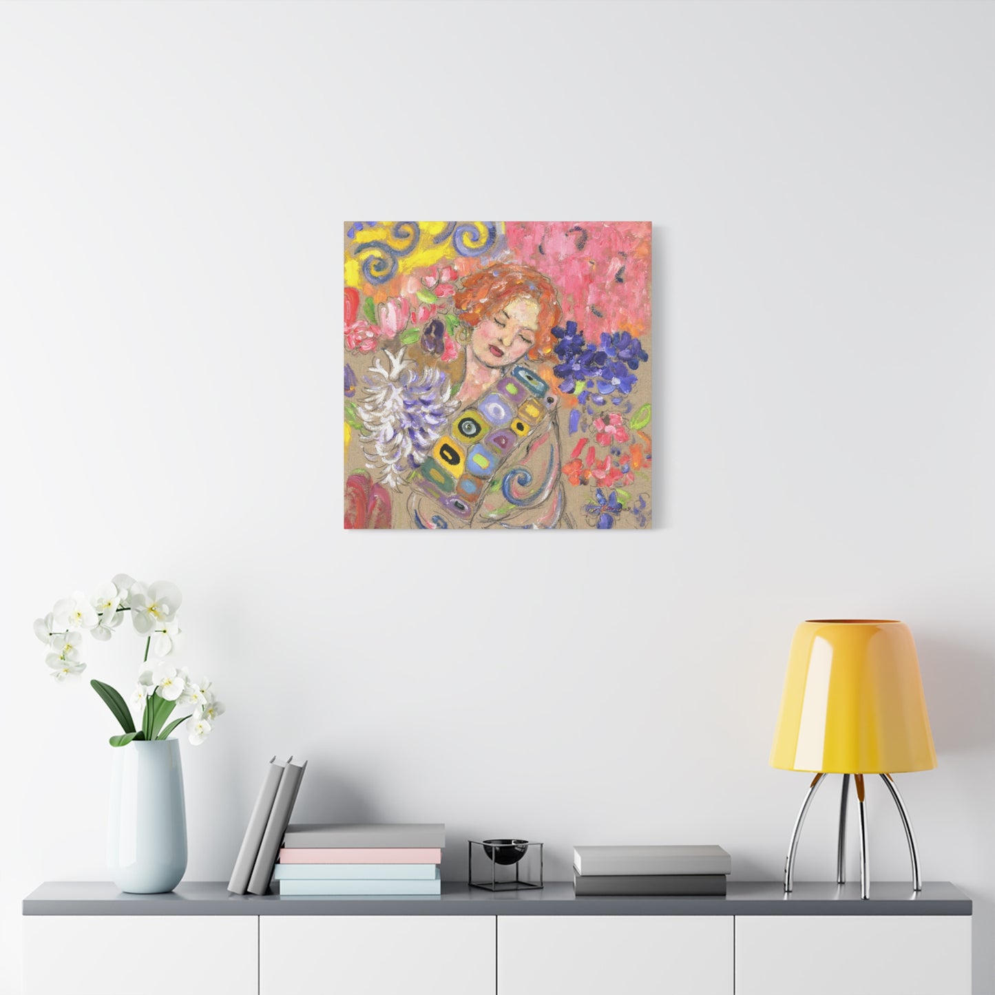Rose 1 - Flower Girl Stretched Canvas Print by artist Marie Frederique