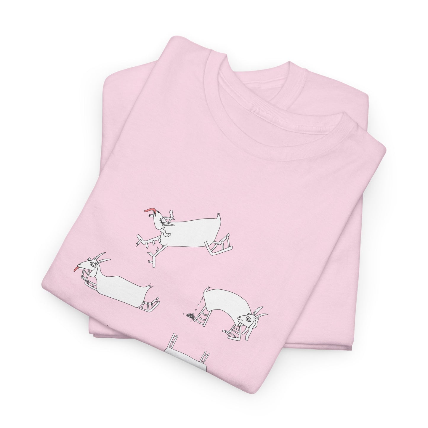 Funny Goat Tee - "Yes, I Really Do Need All These Goats!" by artist Marie Frederique