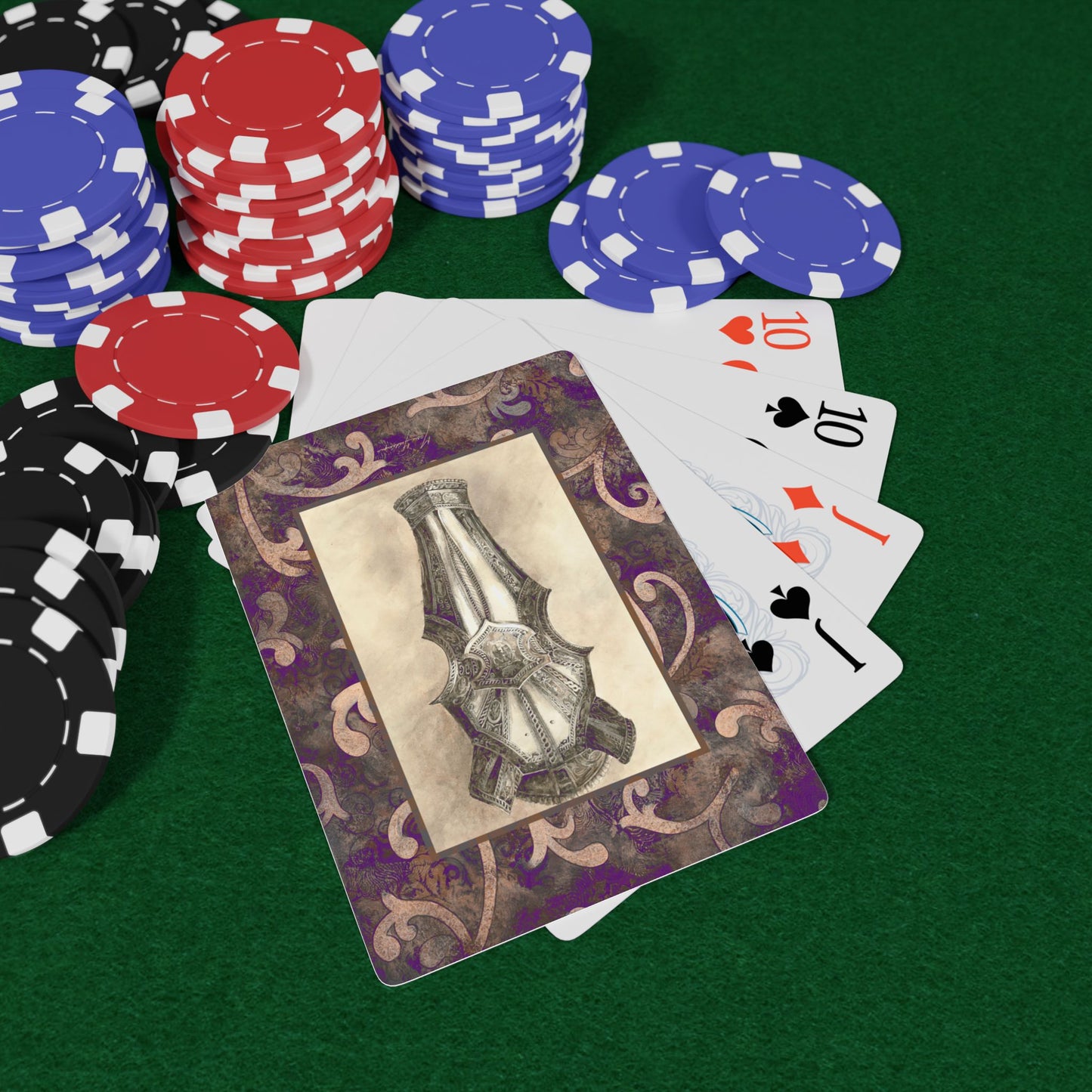 Antique Knights & Heraldry enthusiasts Bridge/Poker Playing Cards by artist Marie Frederique