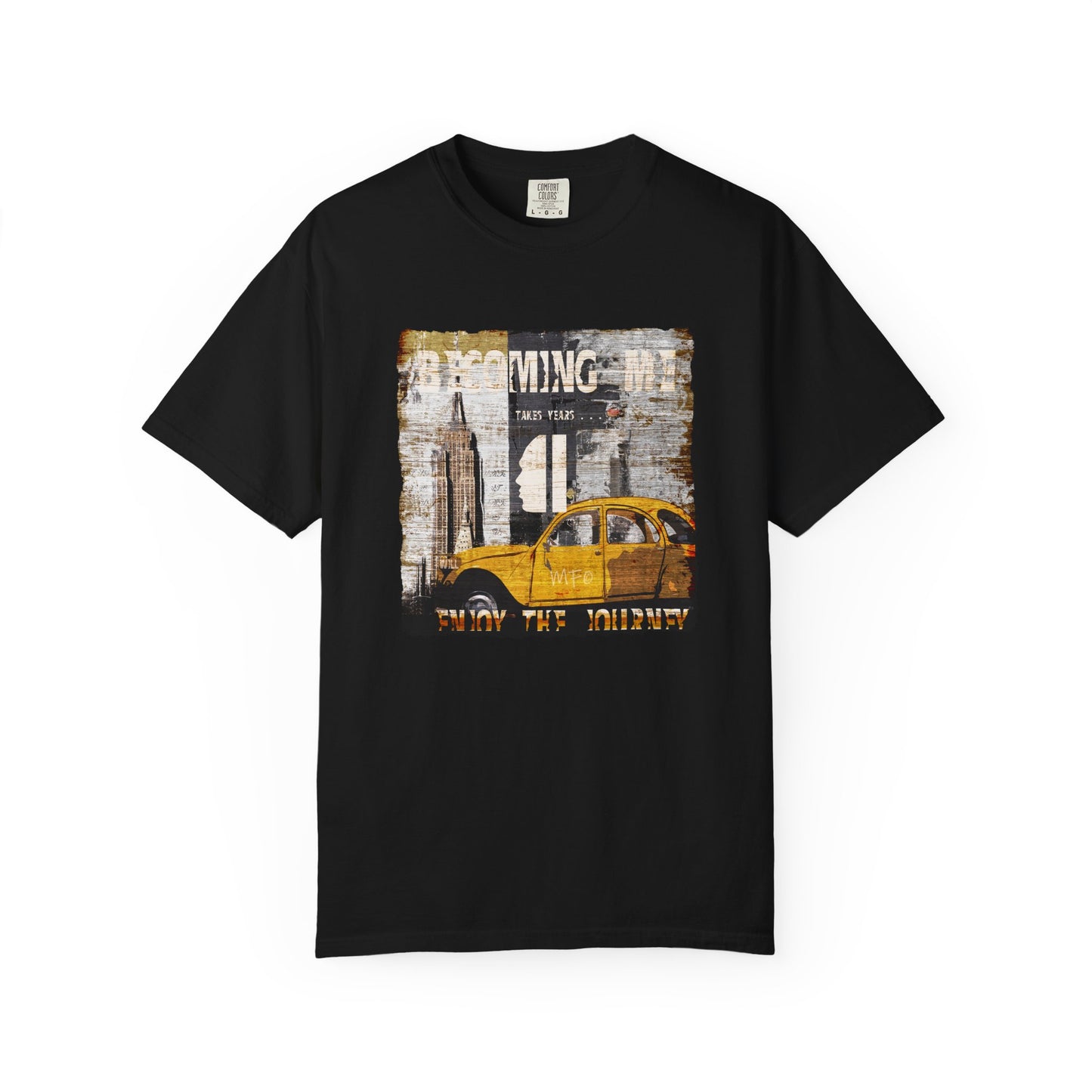 Becoming me, Vintage Soul Travel T-Shirt - Enjoy your journey by artist Marie Frederique
