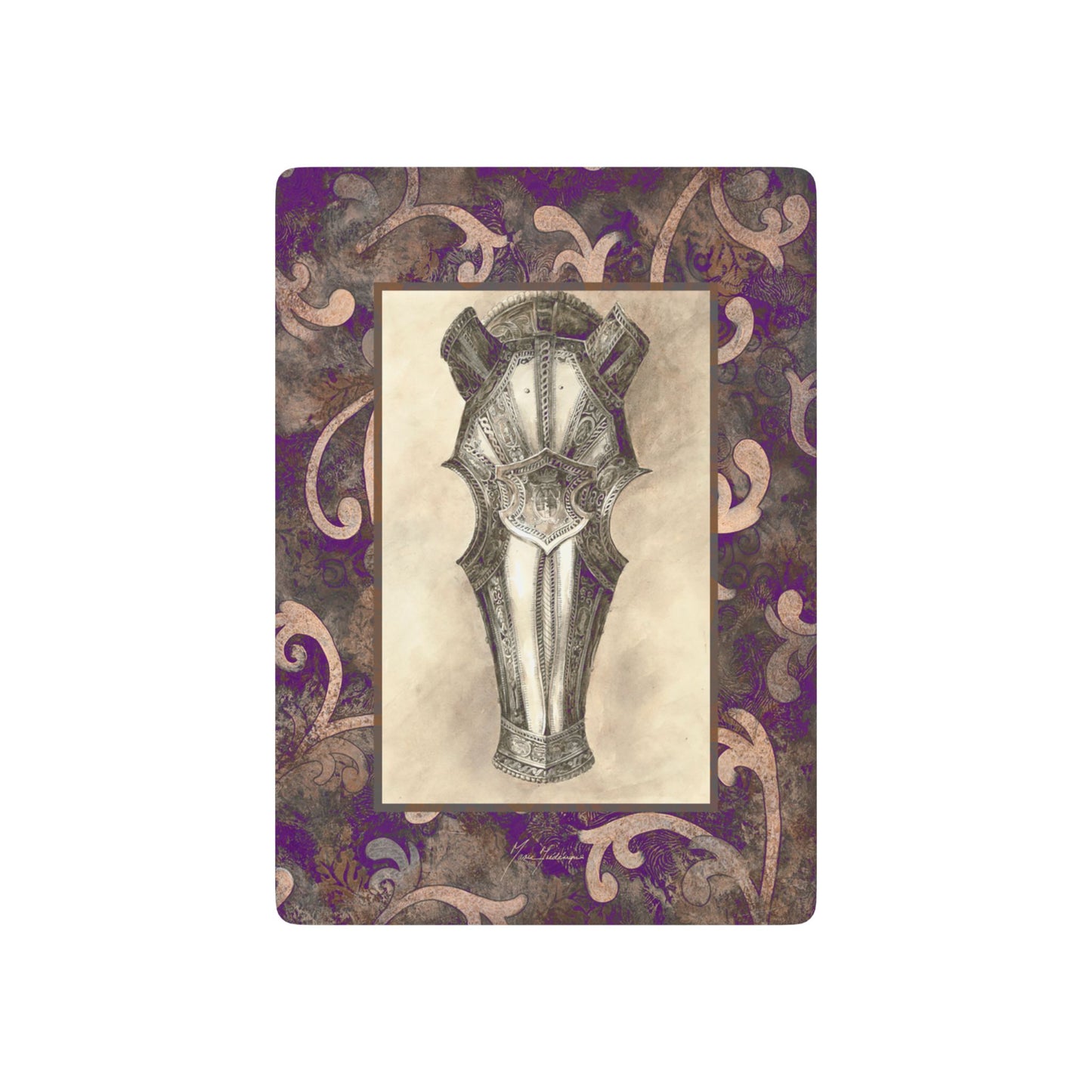 Antique Knights & Heraldry enthusiasts Bridge/Poker Playing Cards by artist Marie Frederique