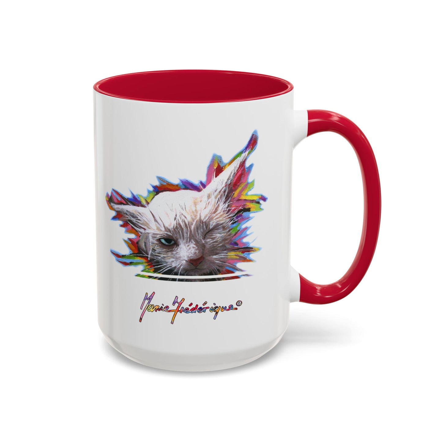 RBF - Wet Cat Art print Mug by Artist Marie Frederique