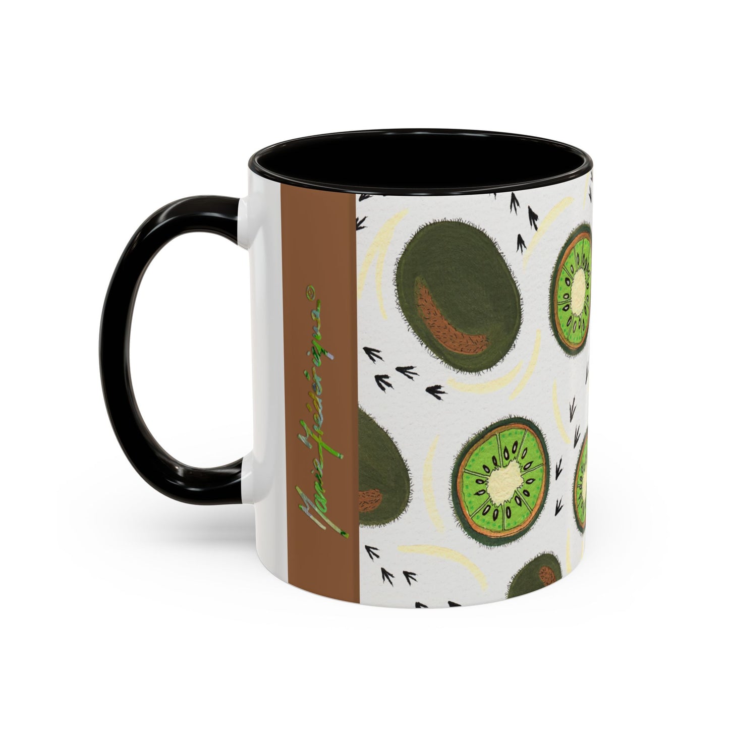 Kiwis and Kiwis Colorful Mug by Artist Marie Frederique