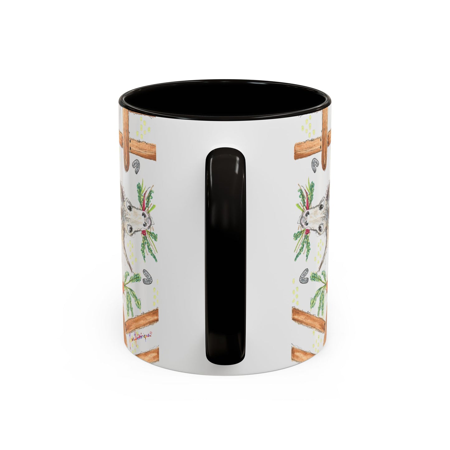 Rainbow Carrots and Donkeys - Colorful Mug by Artist Marie Frederique