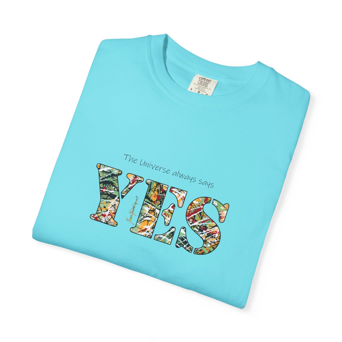 Abstract Expressionist YES Unisex T-shirt by artist Marie Frederique