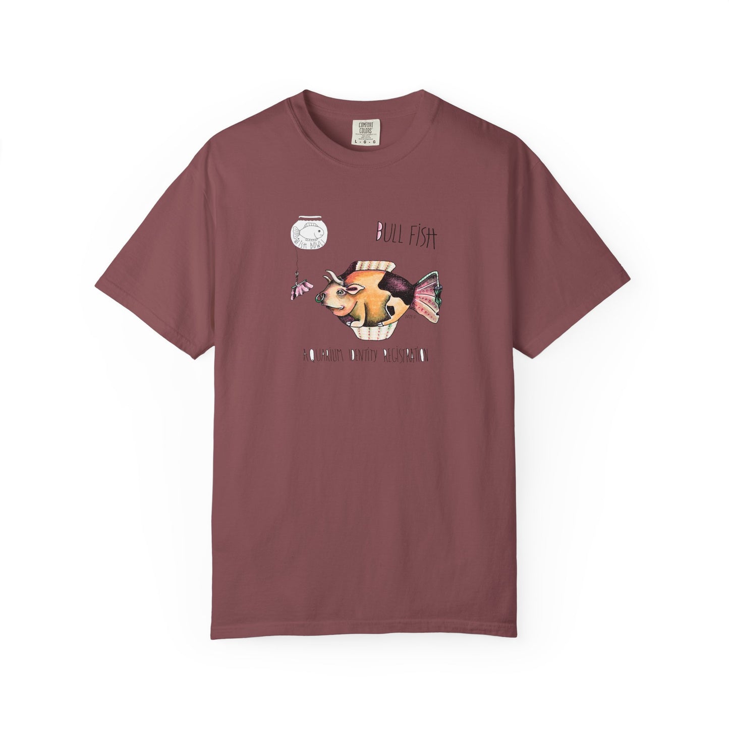 Bull Fish Unisex T-shirt - The Fishbowl Collection by artist Marie Frederique