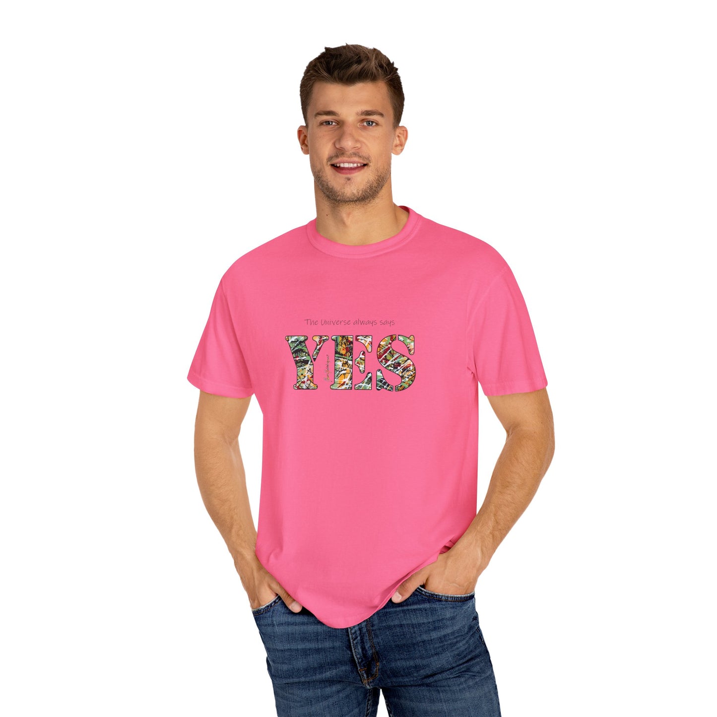 Abstract Expressionist YES Unisex T-shirt by artist Marie Frederique