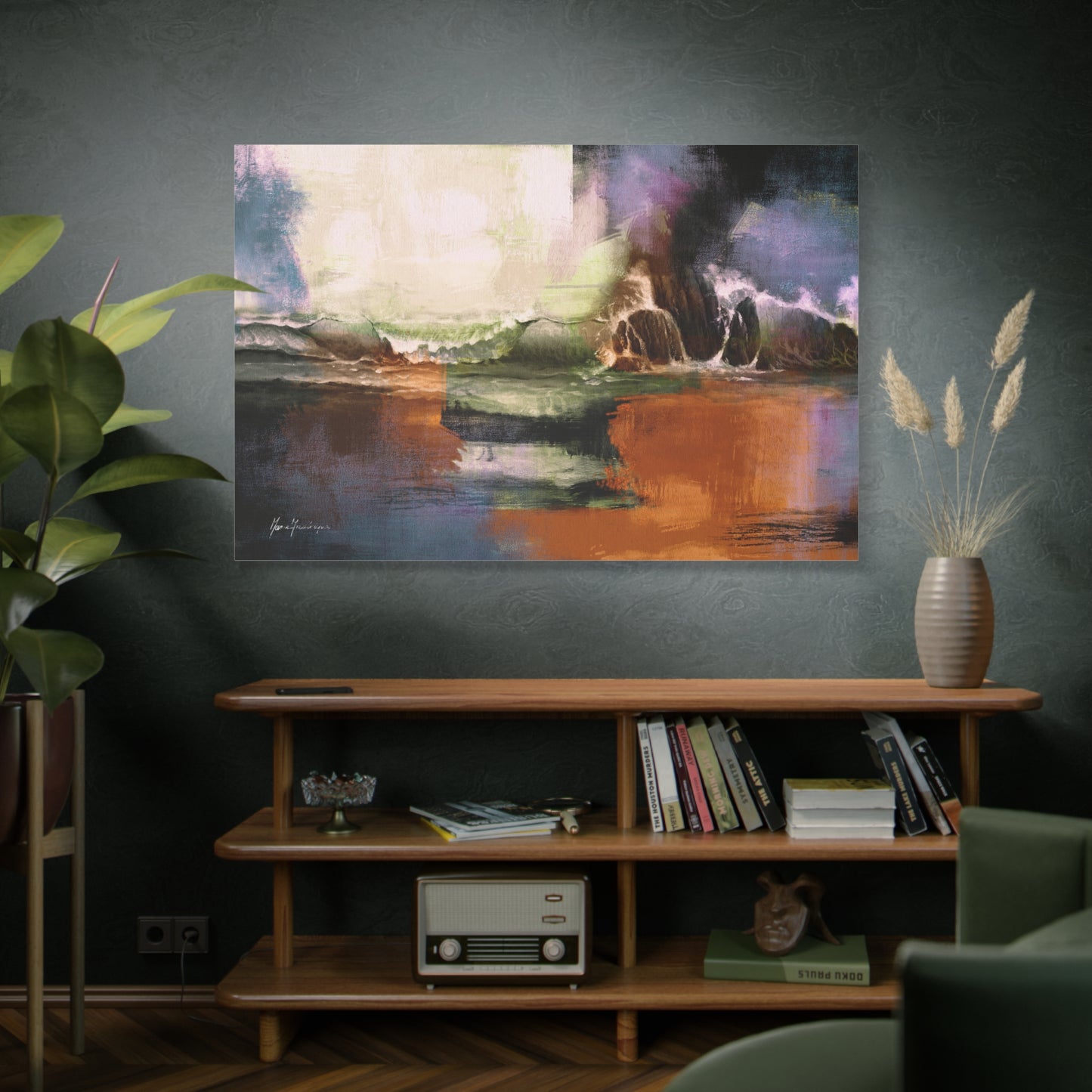 Abstract Ocean Wave Canvas Print by artist Marie Frederique