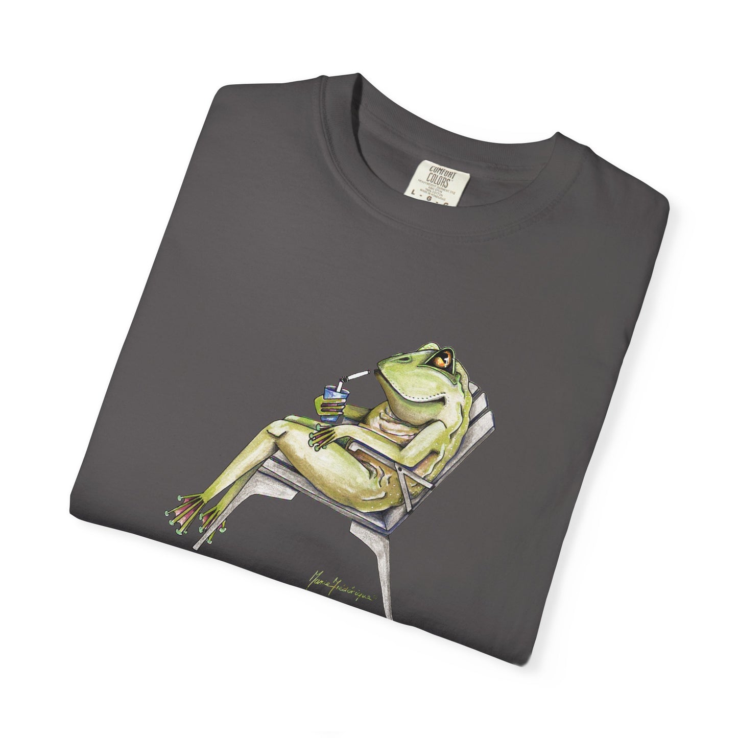 Frog Camping T-Shirt by artist Marie Frederique