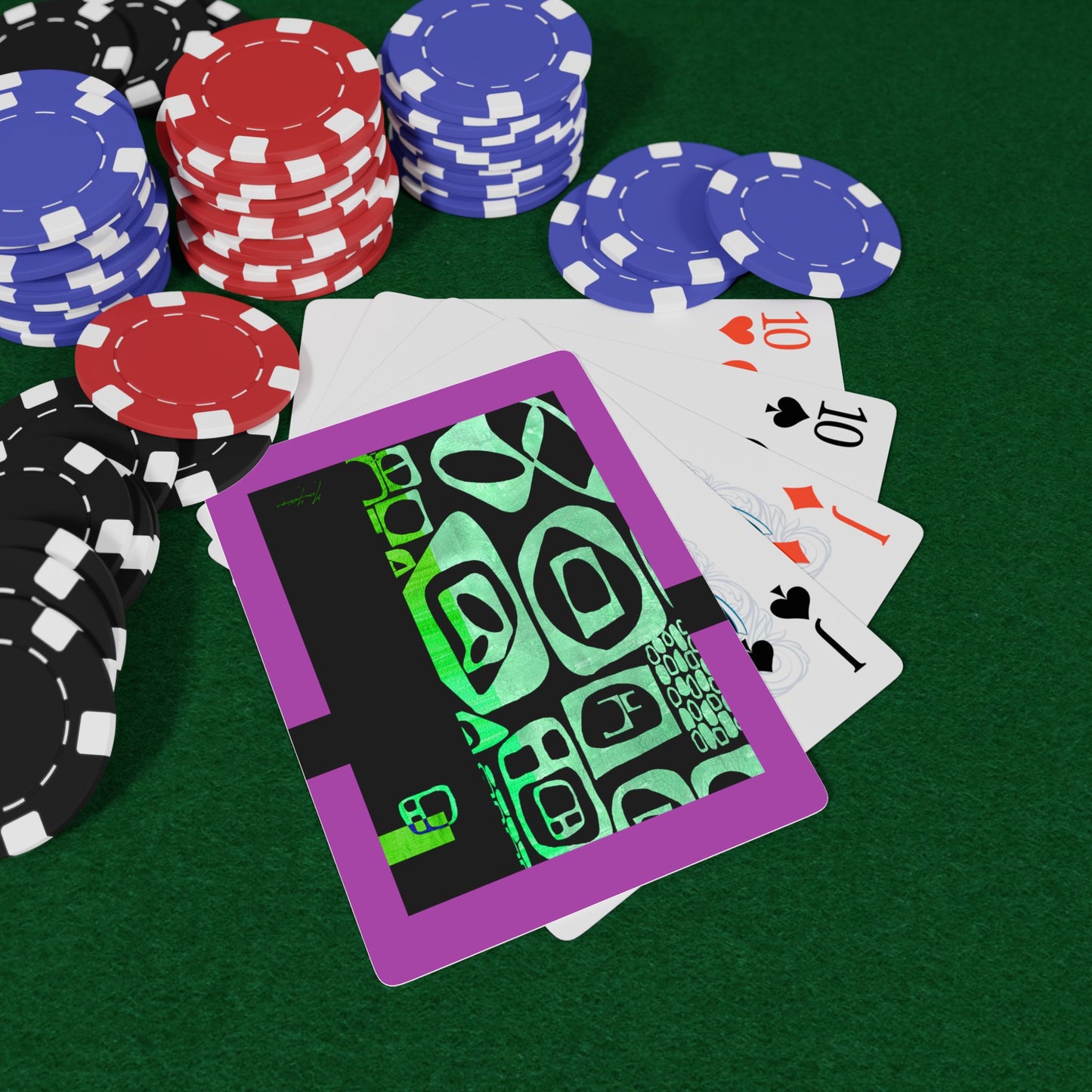 Rug Run Purple; Artistic Bridge/Poker Playing Cards Set - Unique Design for Game Nights & Collectors by artist Marie Frederique