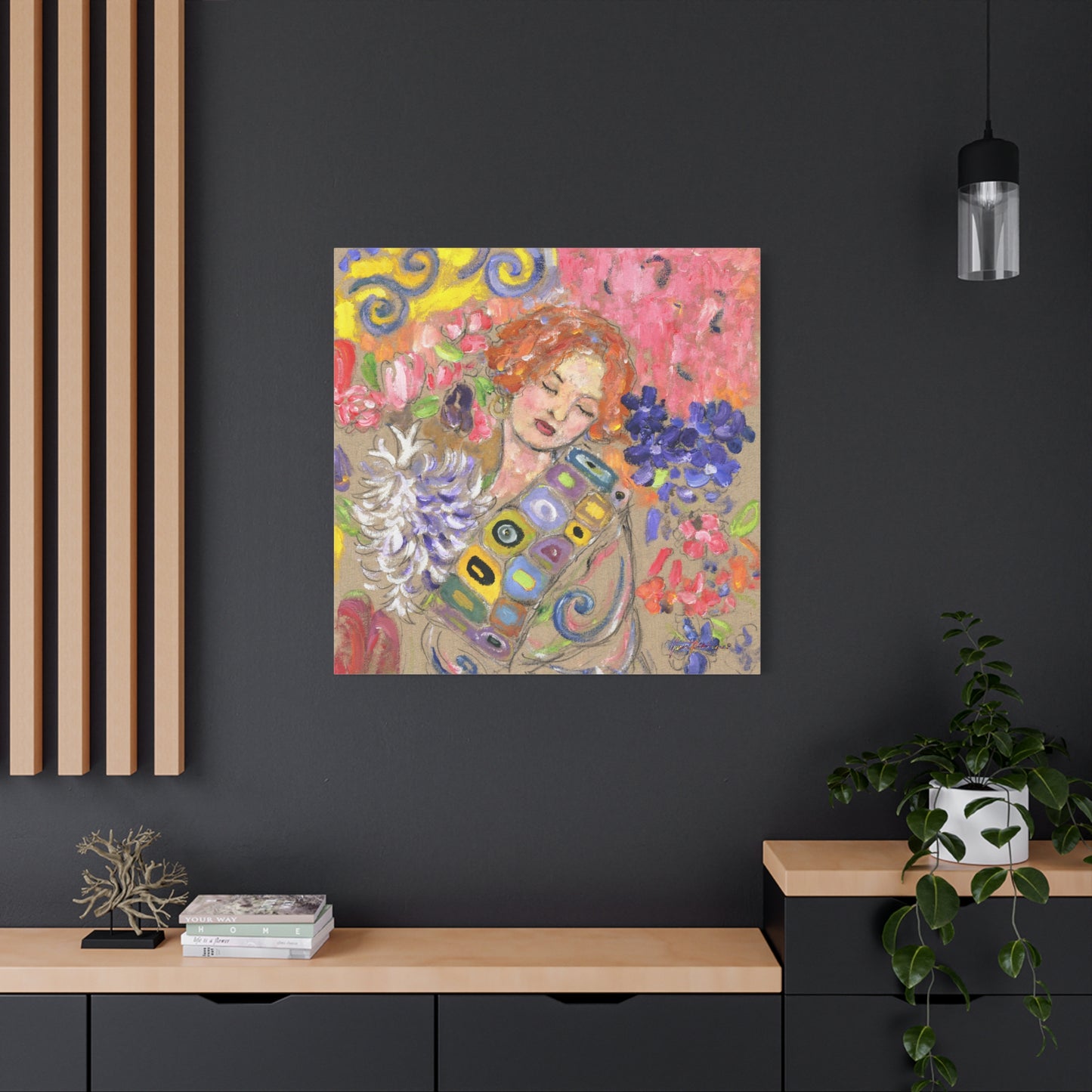 Rose 1 - Flower Girl Stretched Canvas Print by artist Marie Frederique