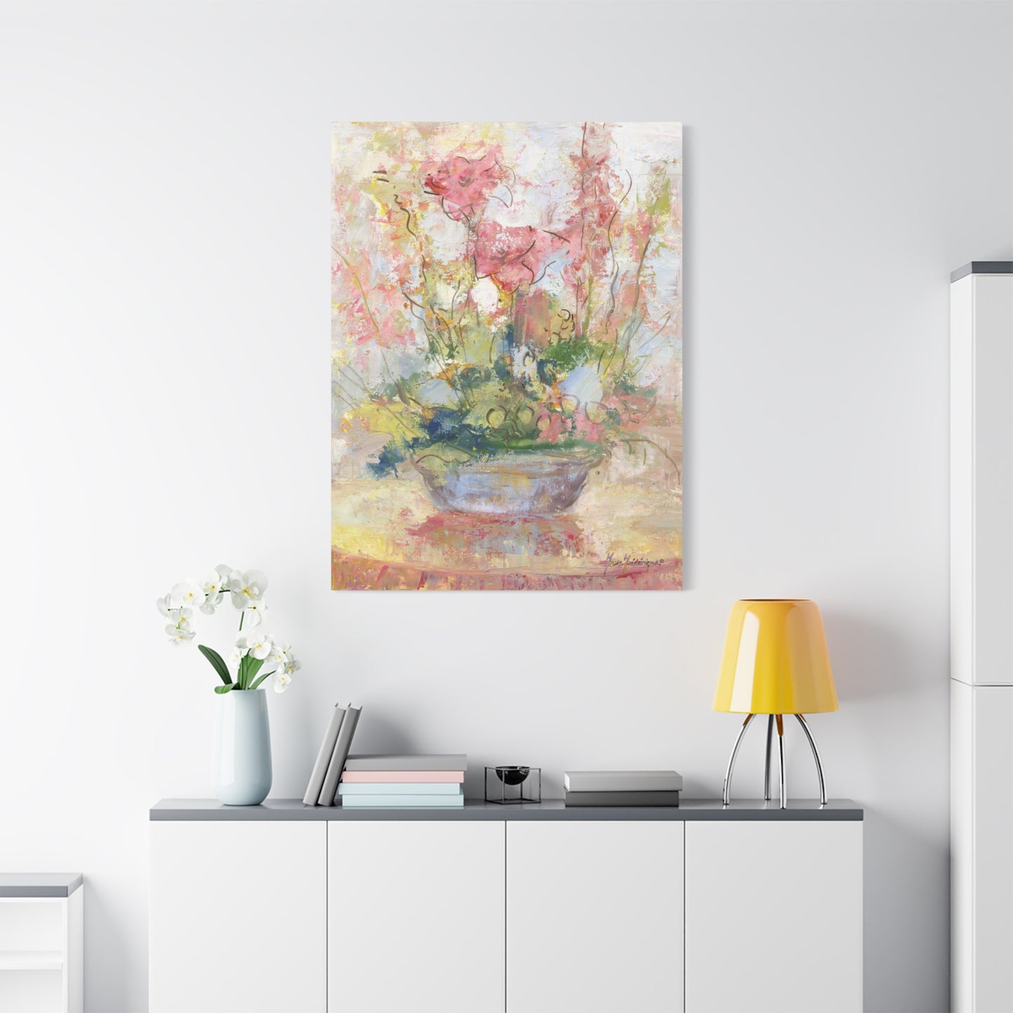 Floral Abstract Canvas Print, by artist Marie Frederique