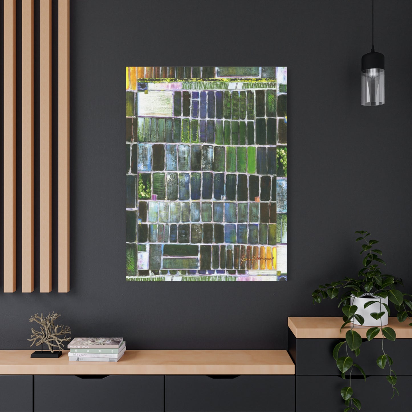 Aerial Landscape, Vibrant Matte Canvas by artist Marie Frederique