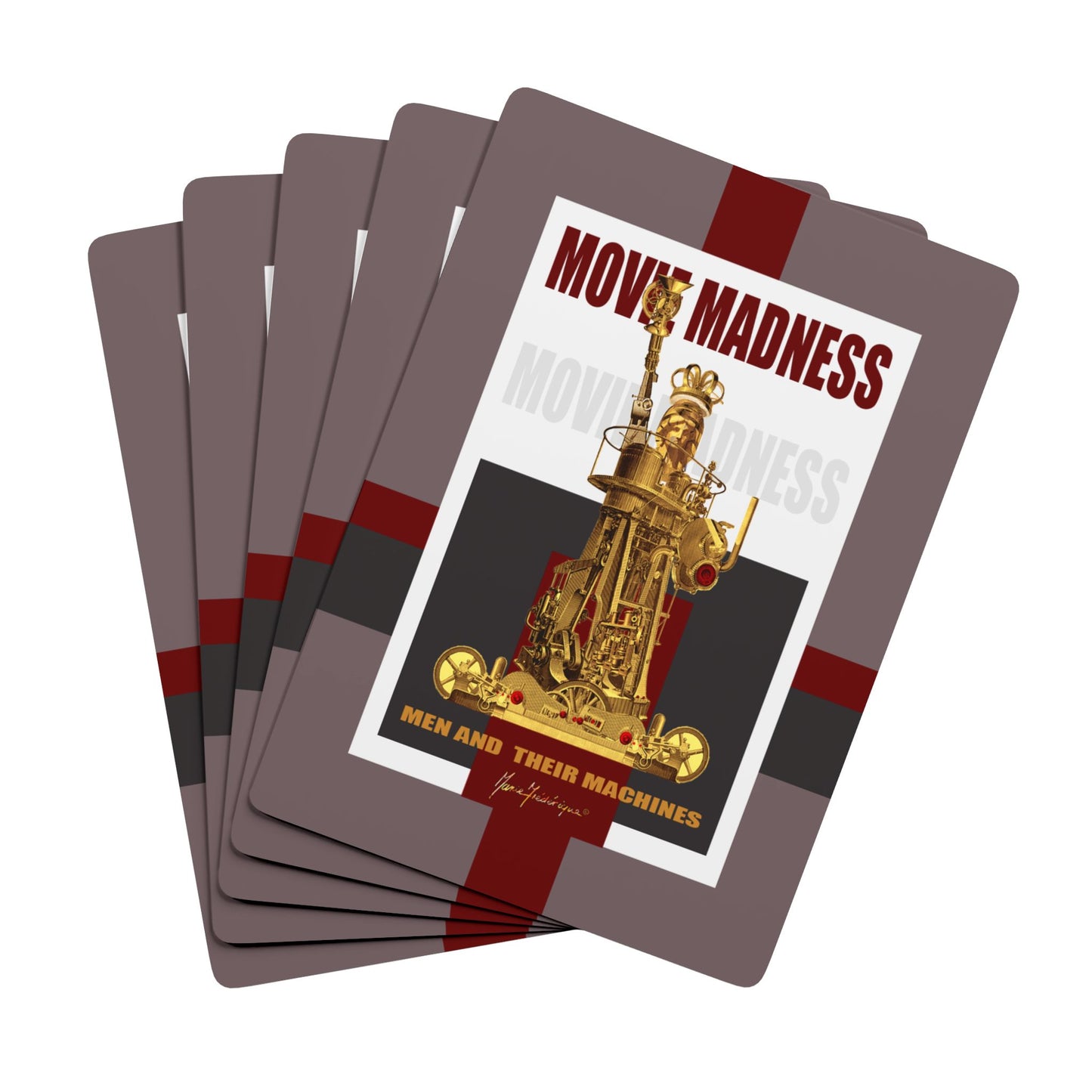 Playing Cards - Movie Madness, Statue of Liberty Machine Design by artist Marie Frederique
