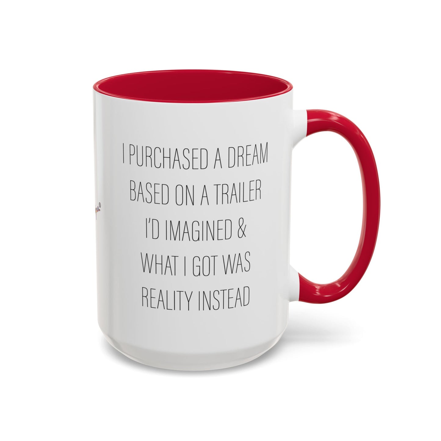 Dream vs Reality, Thought Provoking Mug Design by artist Marie Frederique