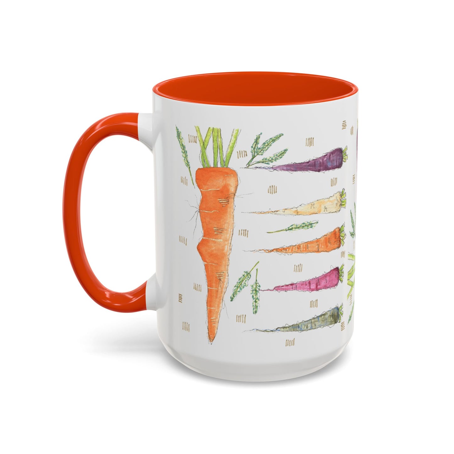 Rainbow Carrot - Colorful Mug by Artist Marie Frederique